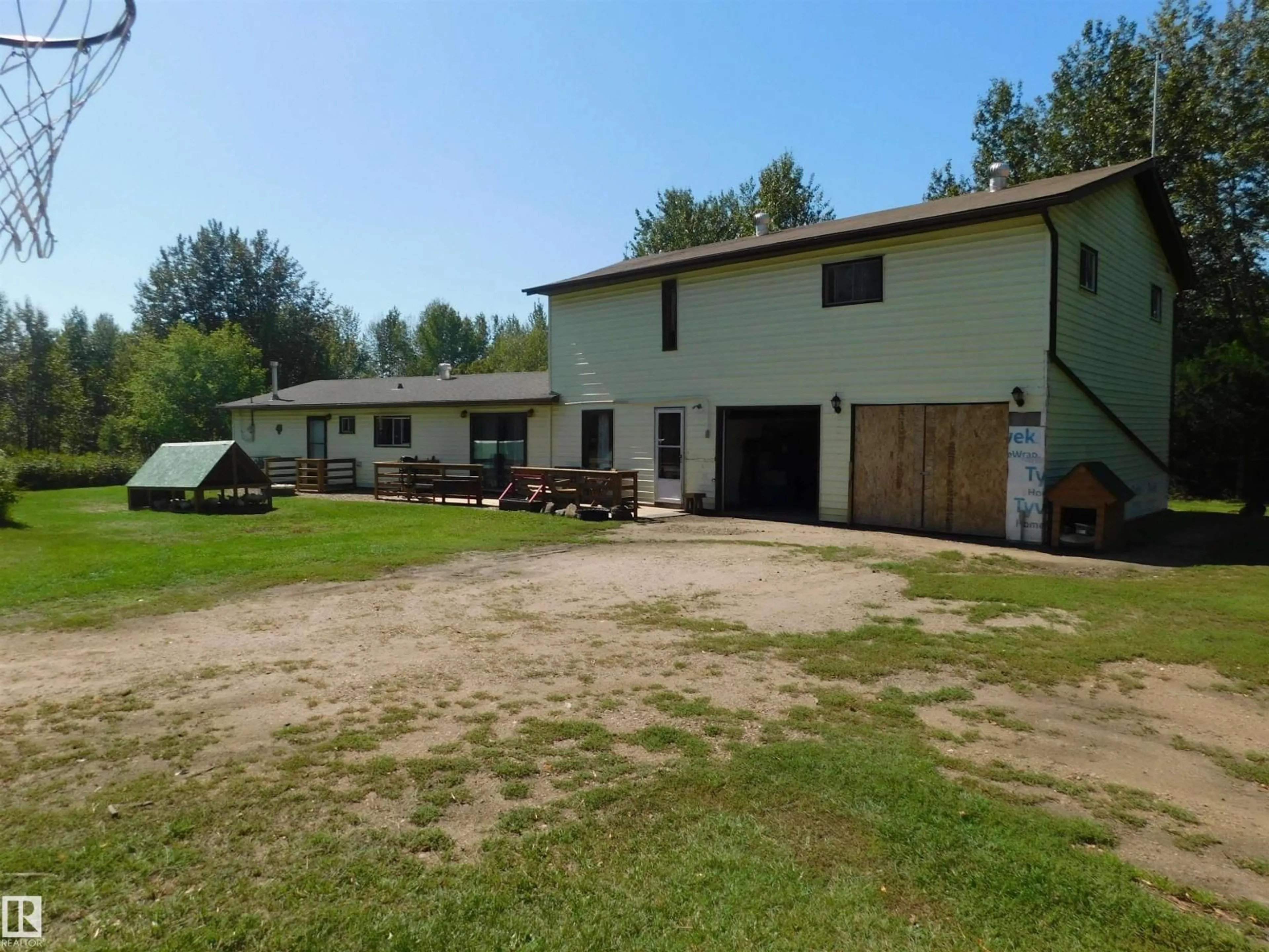 A pic from outside/outdoor area/front of a property/back of a property/a pic from drone, building for 2 - 23429 TWP RD 584, Rural Westlock County Alberta T0G1L0
