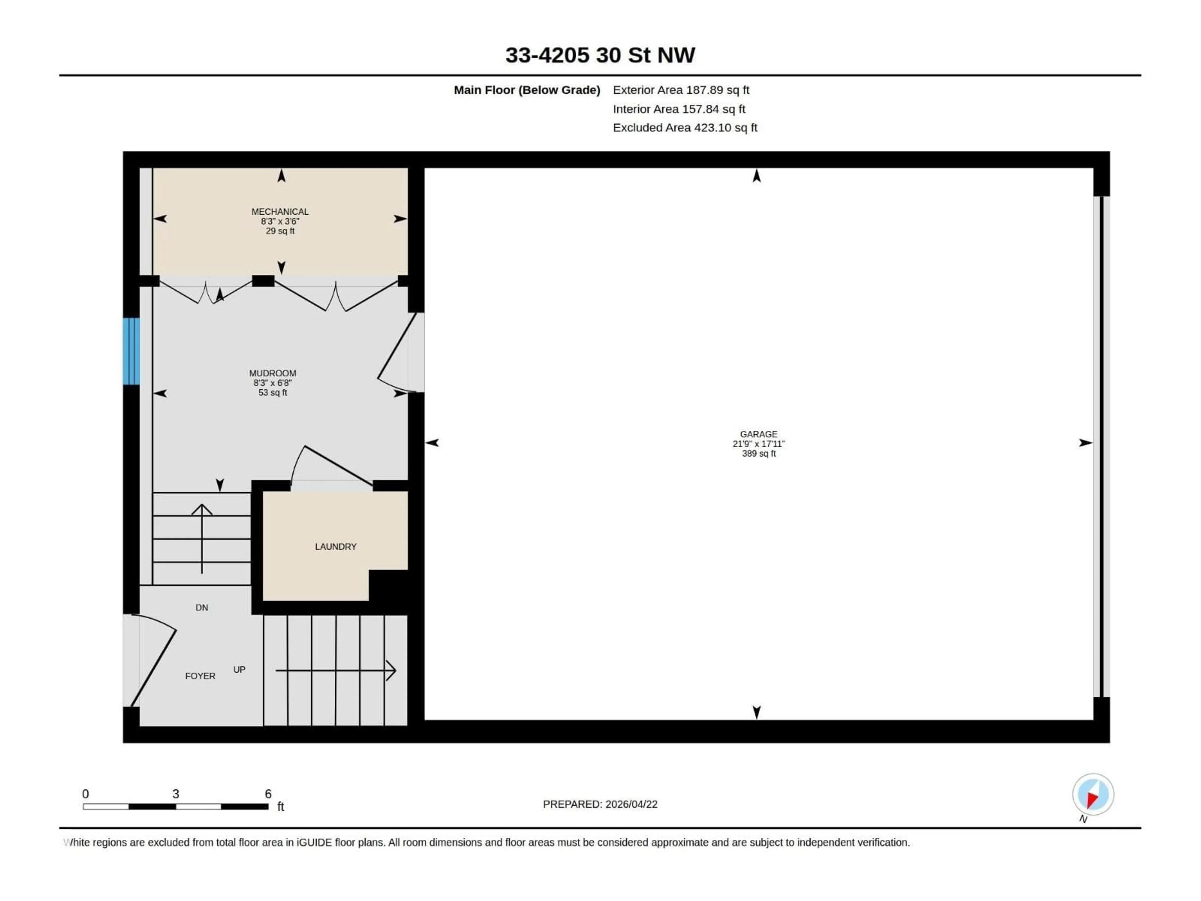 Floor plan for #33 - 4205 30 STREET, Edmonton Alberta T6H5S9