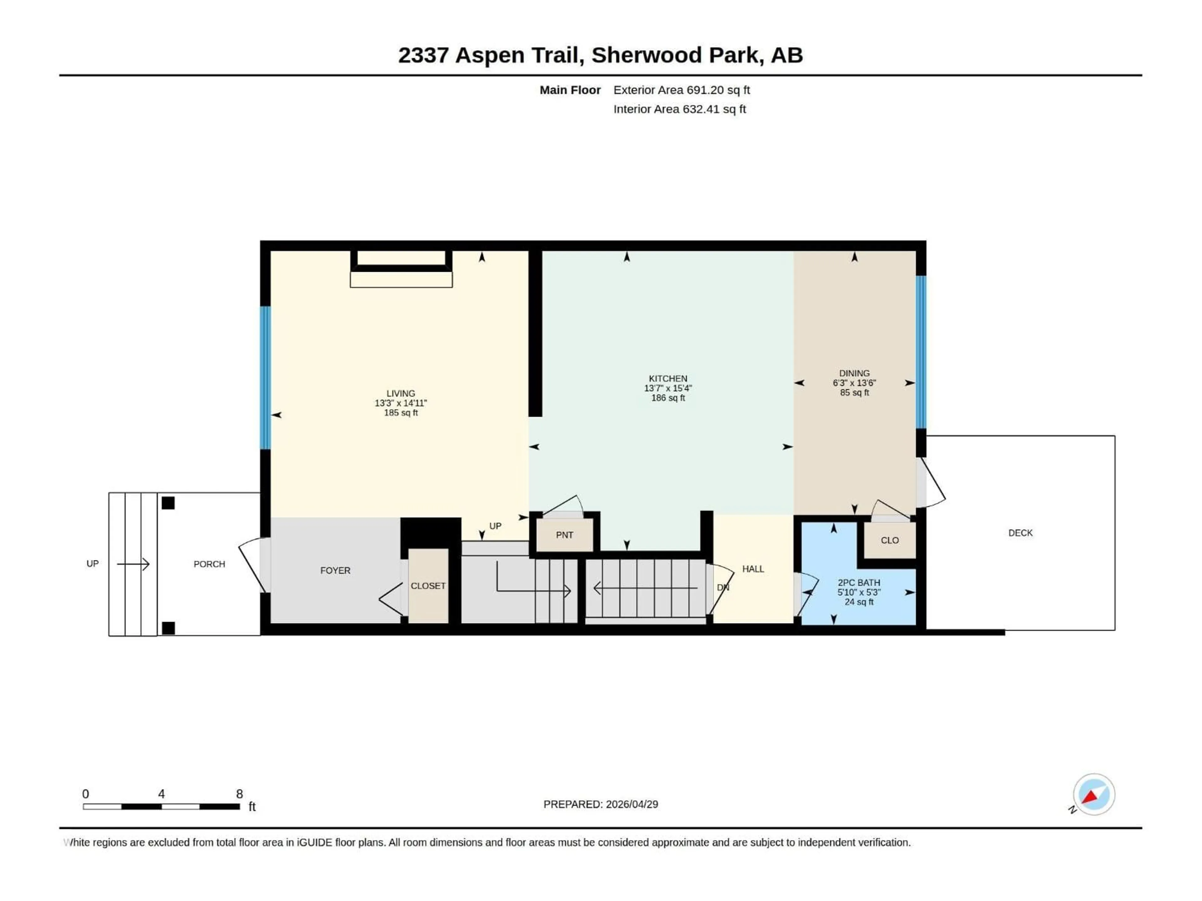 Floor plan for 2337 ASPEN TR, Sherwood Park Alberta T8H0G3