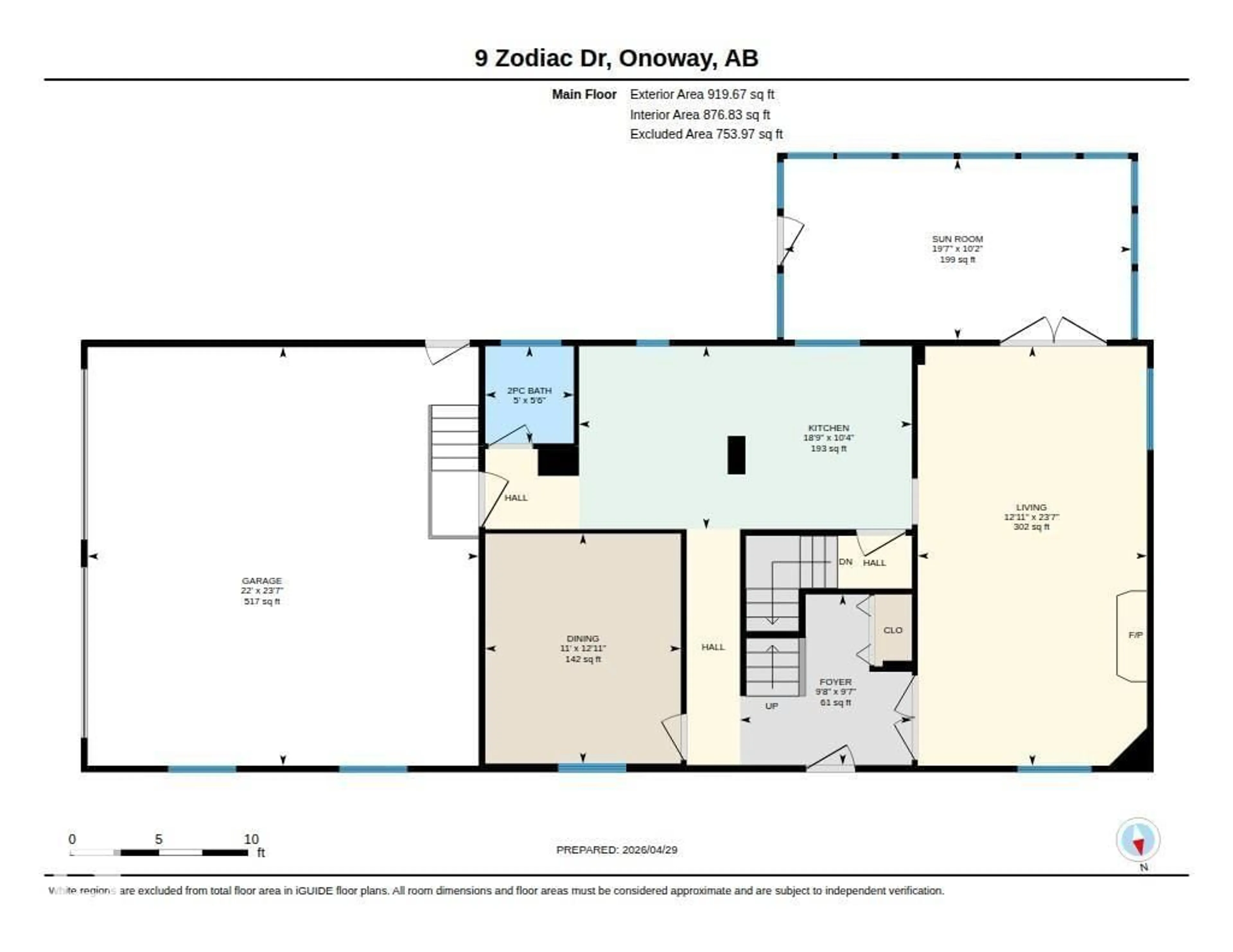 Floor plan for 9 - 9 TWP ROAD 544 TWP ROAD, Rural Sturgeon County Alberta T8R2B5