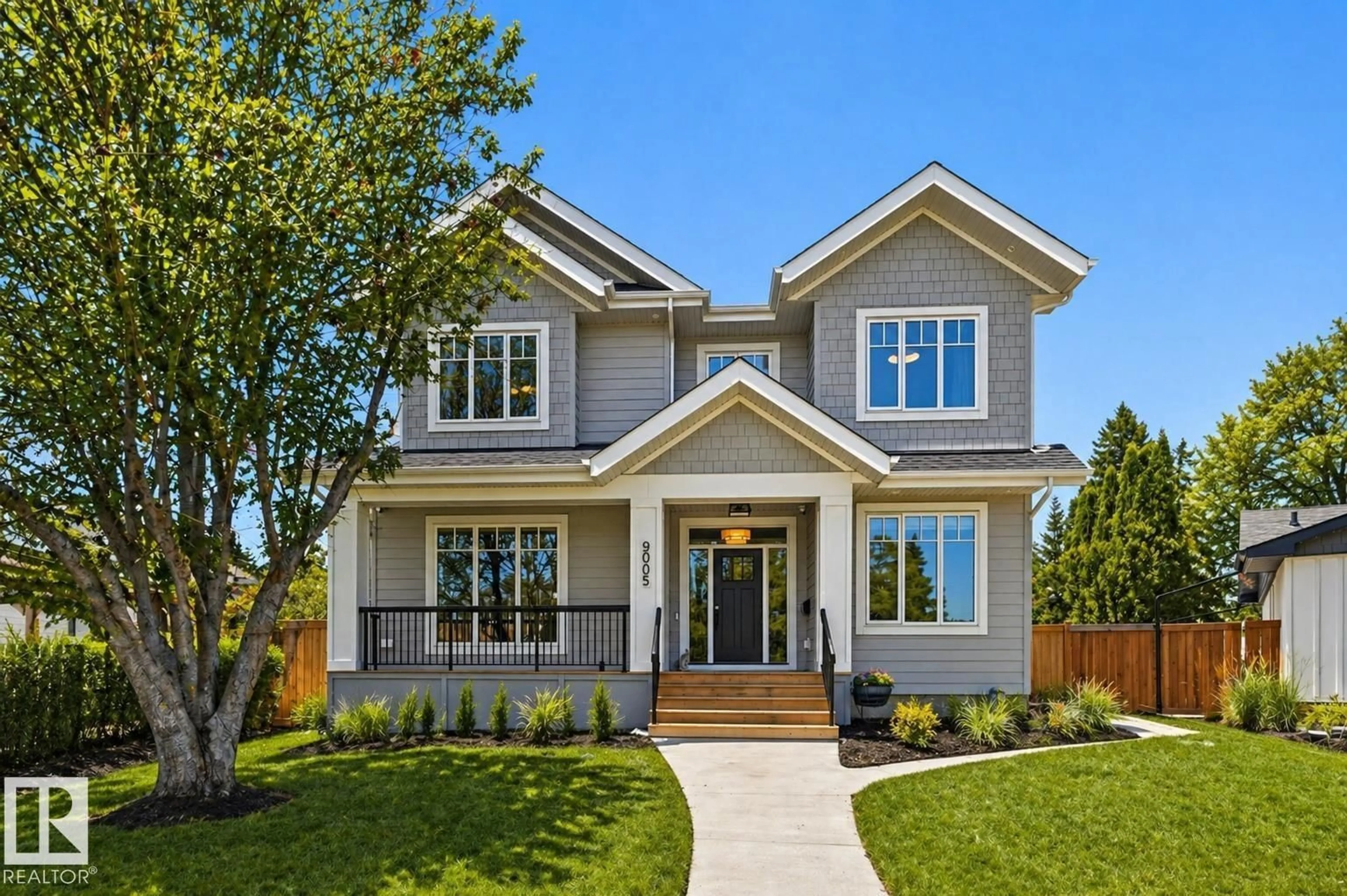 Home with brick exterior material, street for 9005 144 ST, Edmonton Alberta T5R0R5