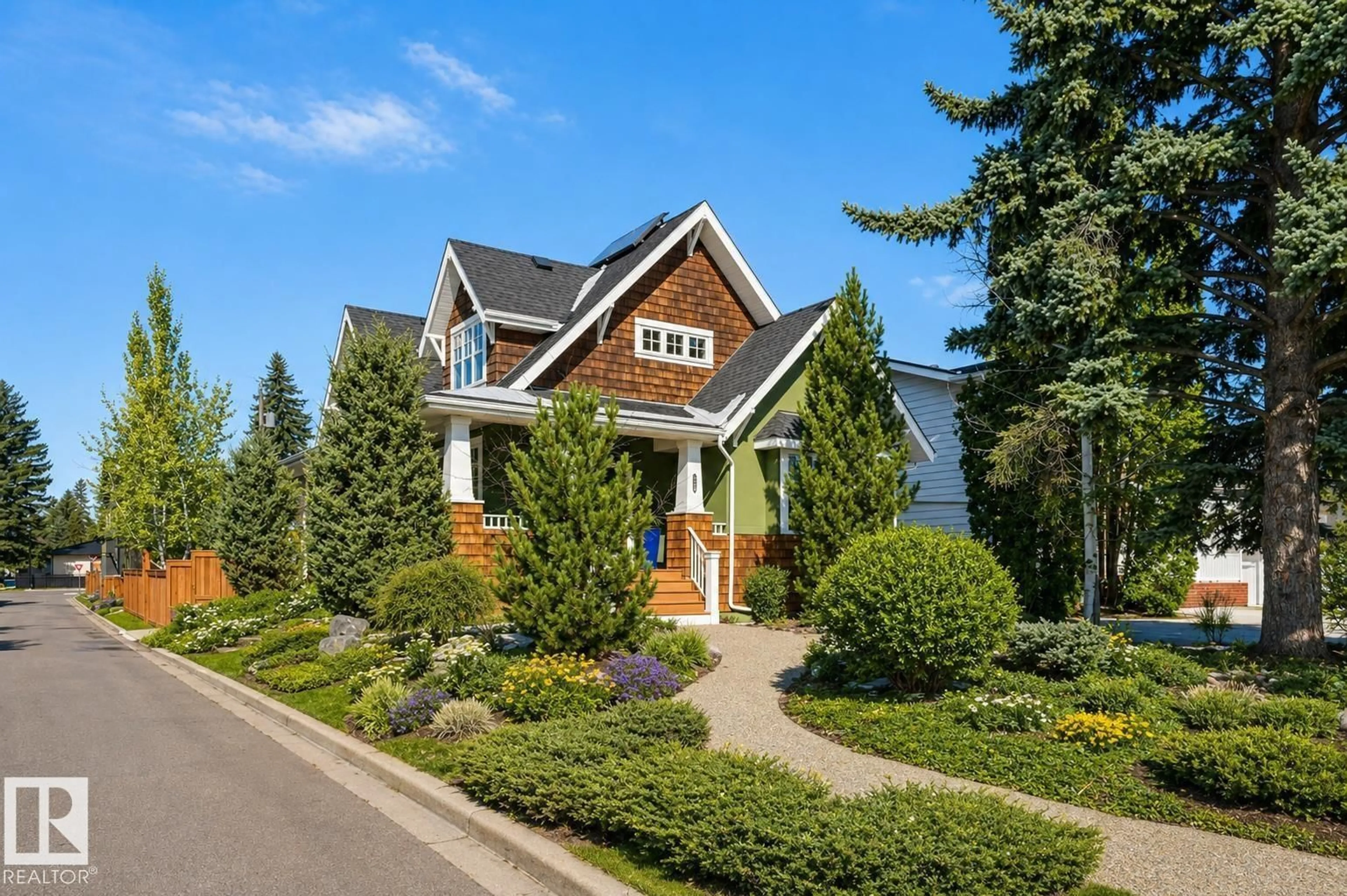 Home with brick exterior material, street for 14504 MACKENZIE DR, Edmonton Alberta T5R5V9