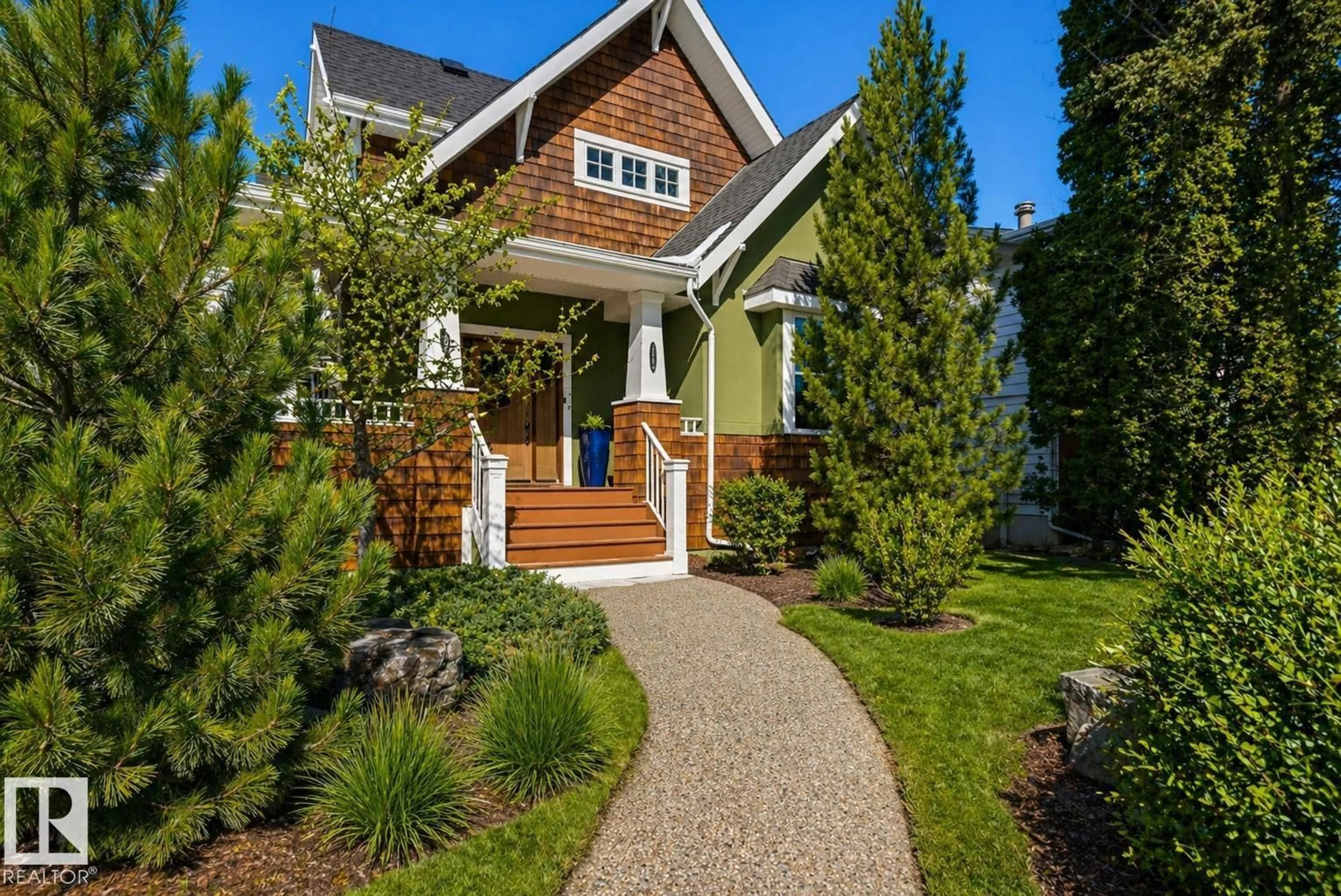 Home with brick exterior material, street for 14504 MACKENZIE DR, Edmonton Alberta T5R5V9