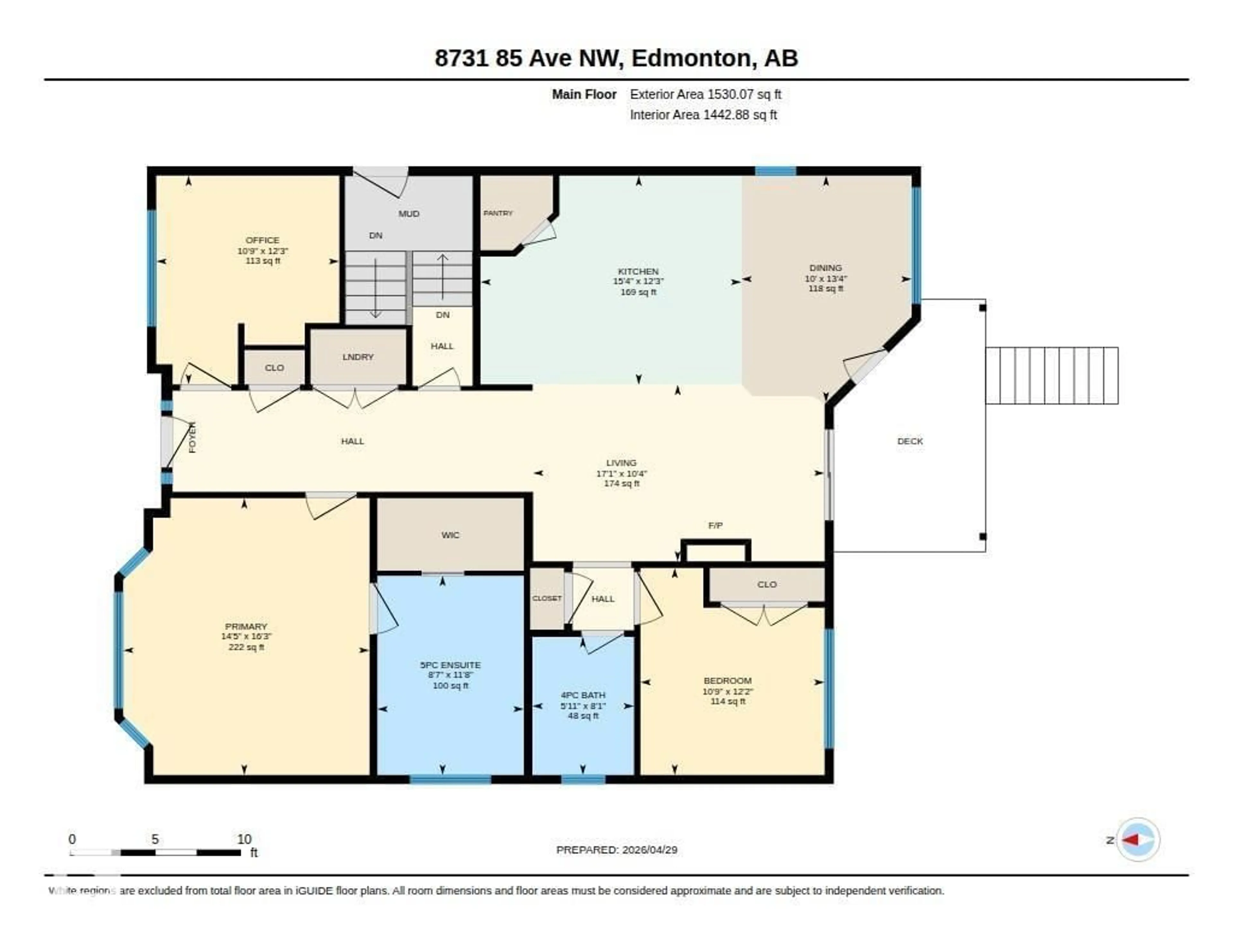 Floor plan for 8731 85 AV, Edmonton Alberta T6C1G8