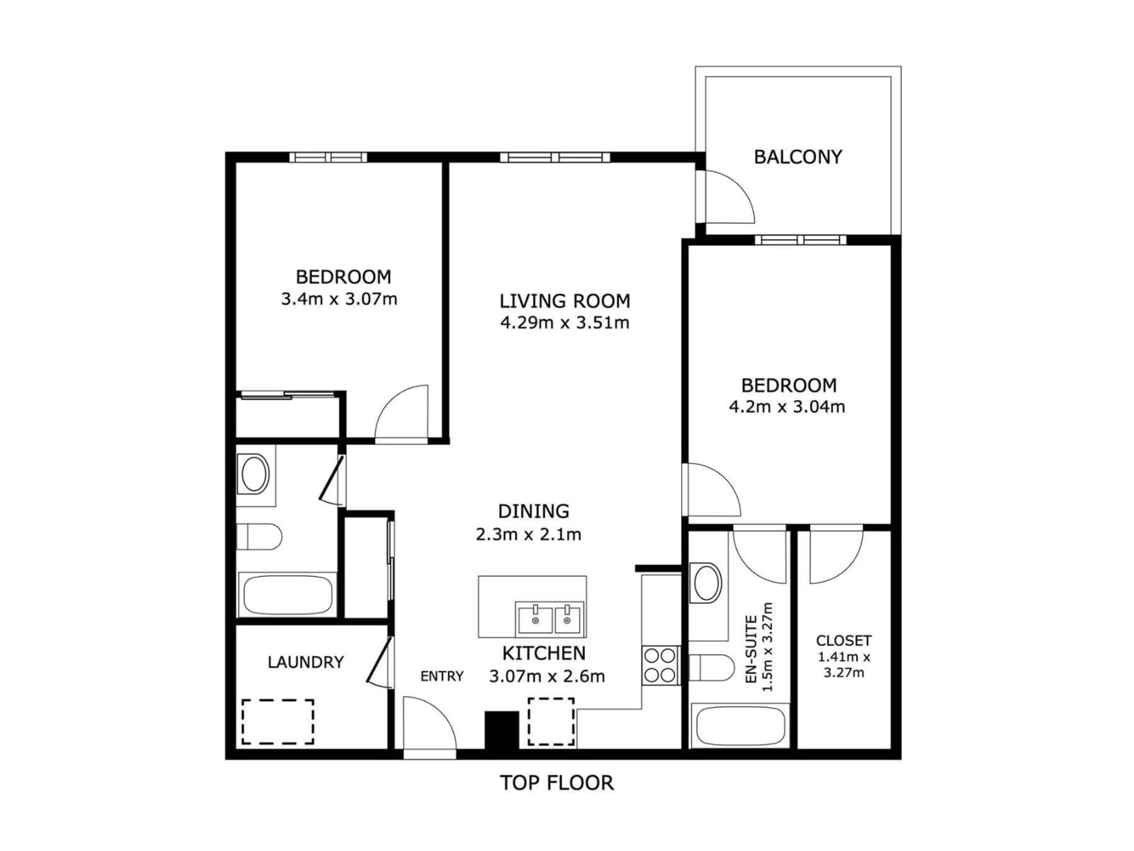 Floor plan for 1818 - 449 RUTHERFORD RD, Edmonton Alberta T6W2K6