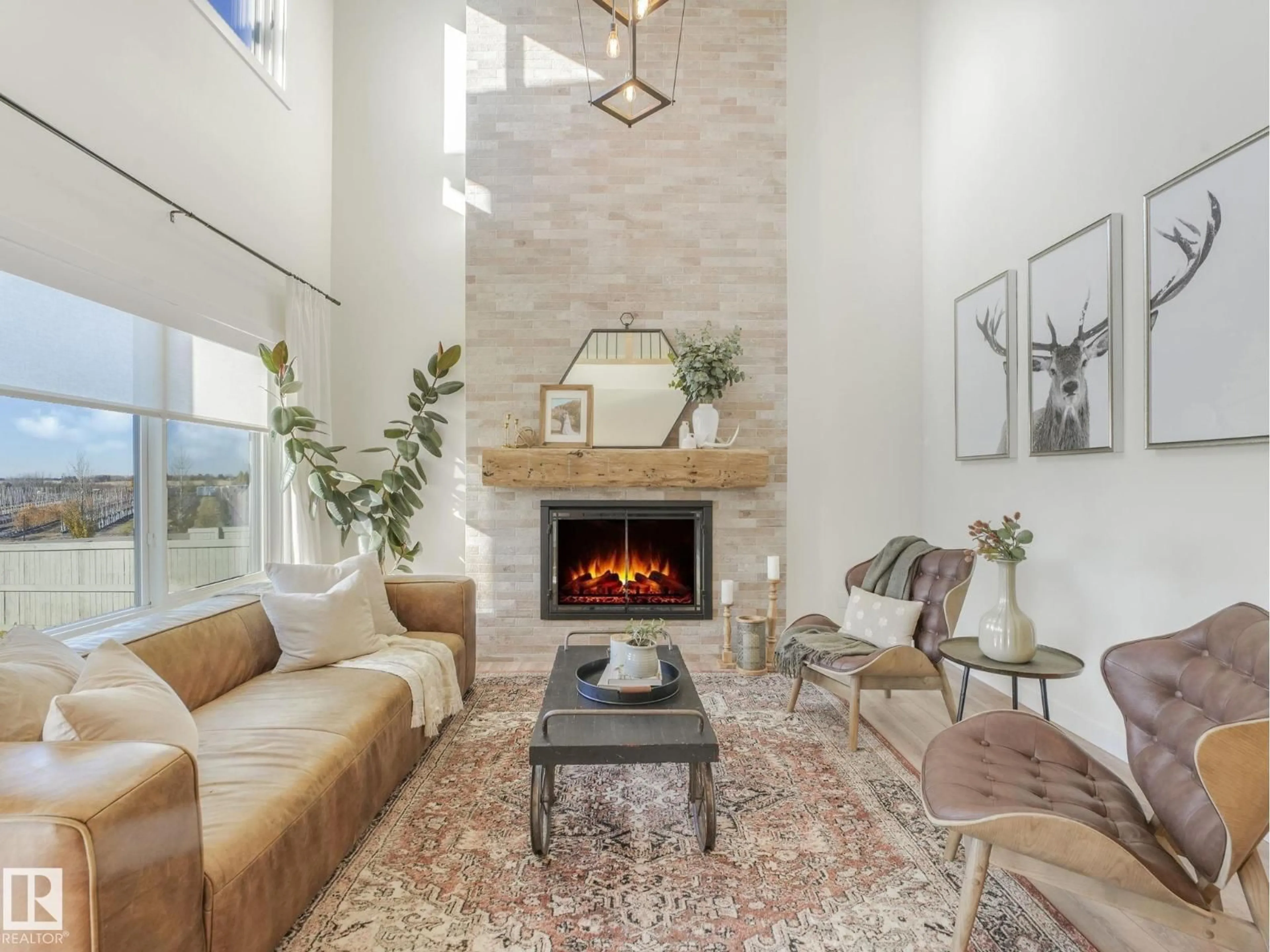 Living room with furniture, ceramic/tile floor for 6613 62 AV, Beaumont Alberta T4X0J3