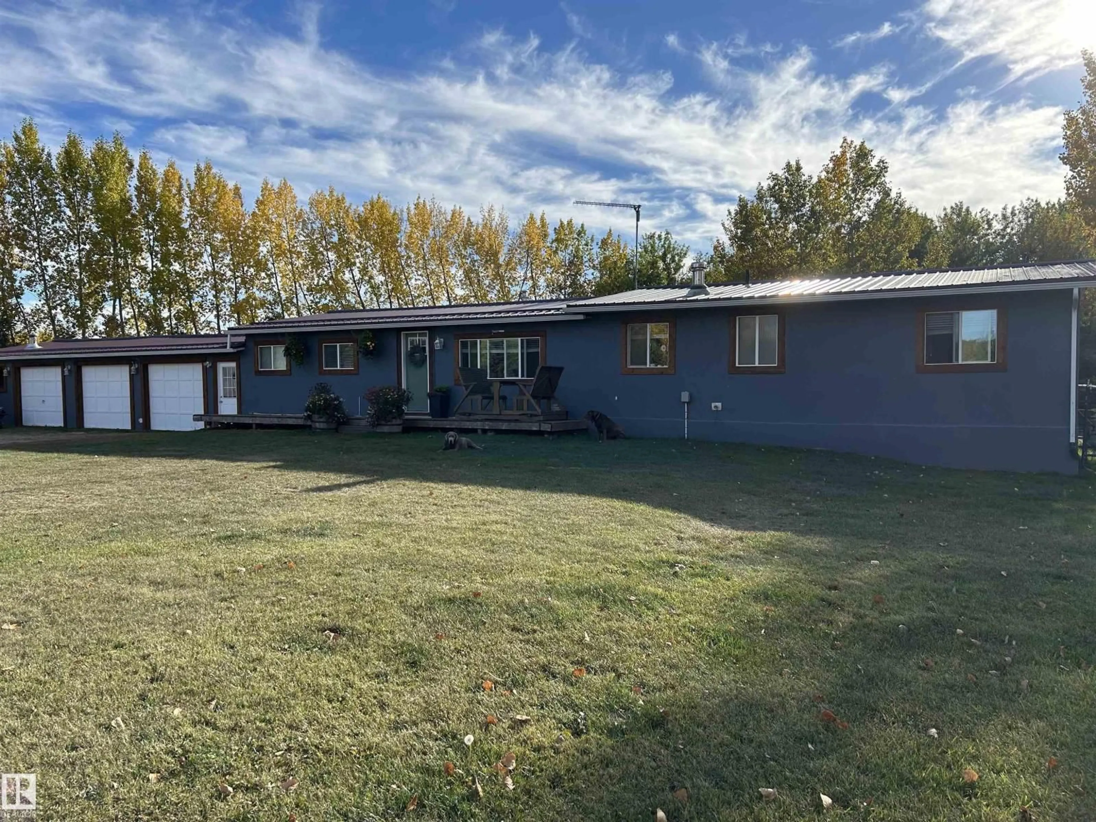 A pic from outside/outdoor area/front of a property/back of a property/a pic from drone, unknown for 56532 RG RD 11, Rural Sturgeon County Alberta T8R0L1