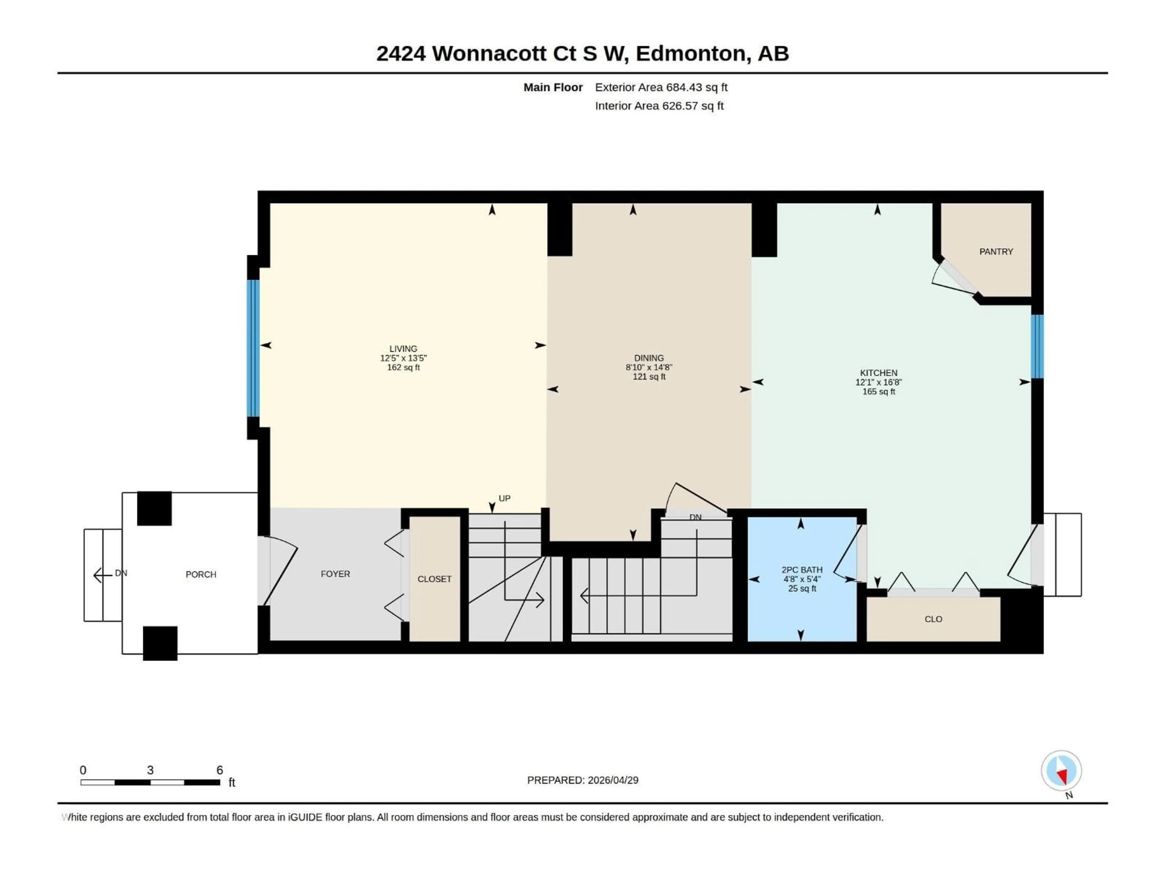 Floor plan for 2424 WONNACOTT CT, Edmonton Alberta T6X2K5