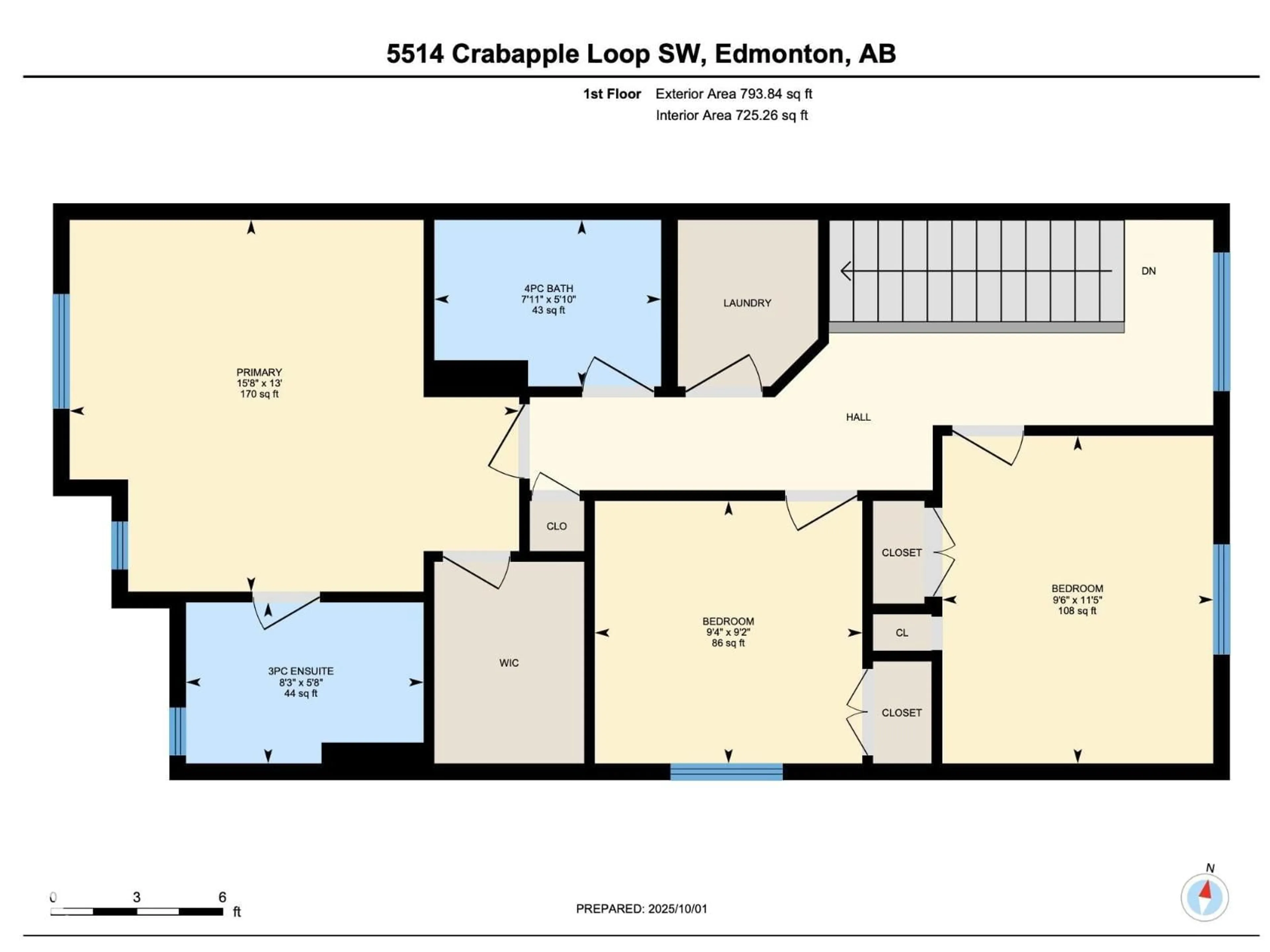 Floor plan for 5514 CRABAPPLE LO, Edmonton Alberta T6X1S5