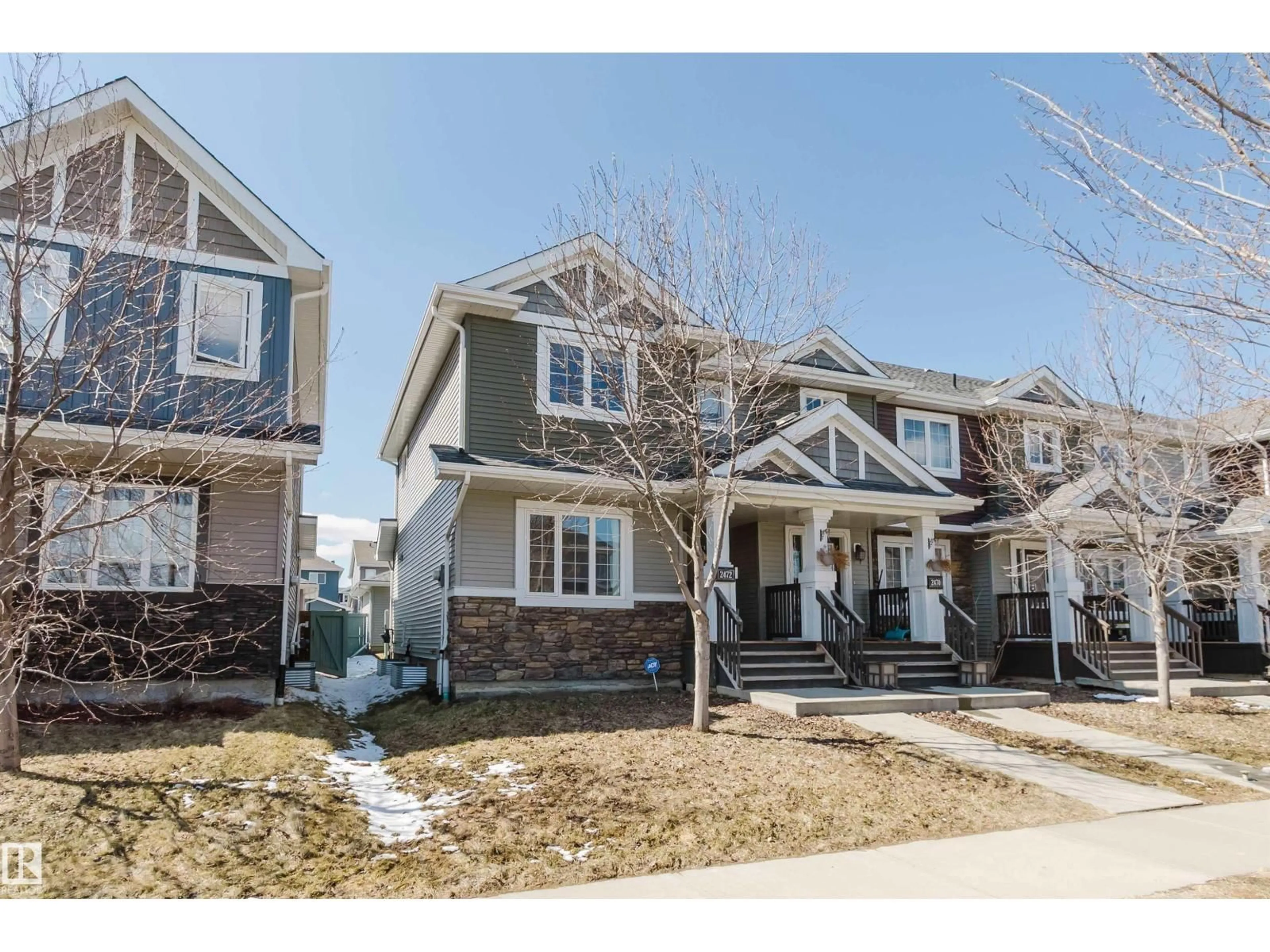 Home with vinyl exterior material, street for 2472 GLENRIDDING BV, Edmonton Alberta T6W3C5