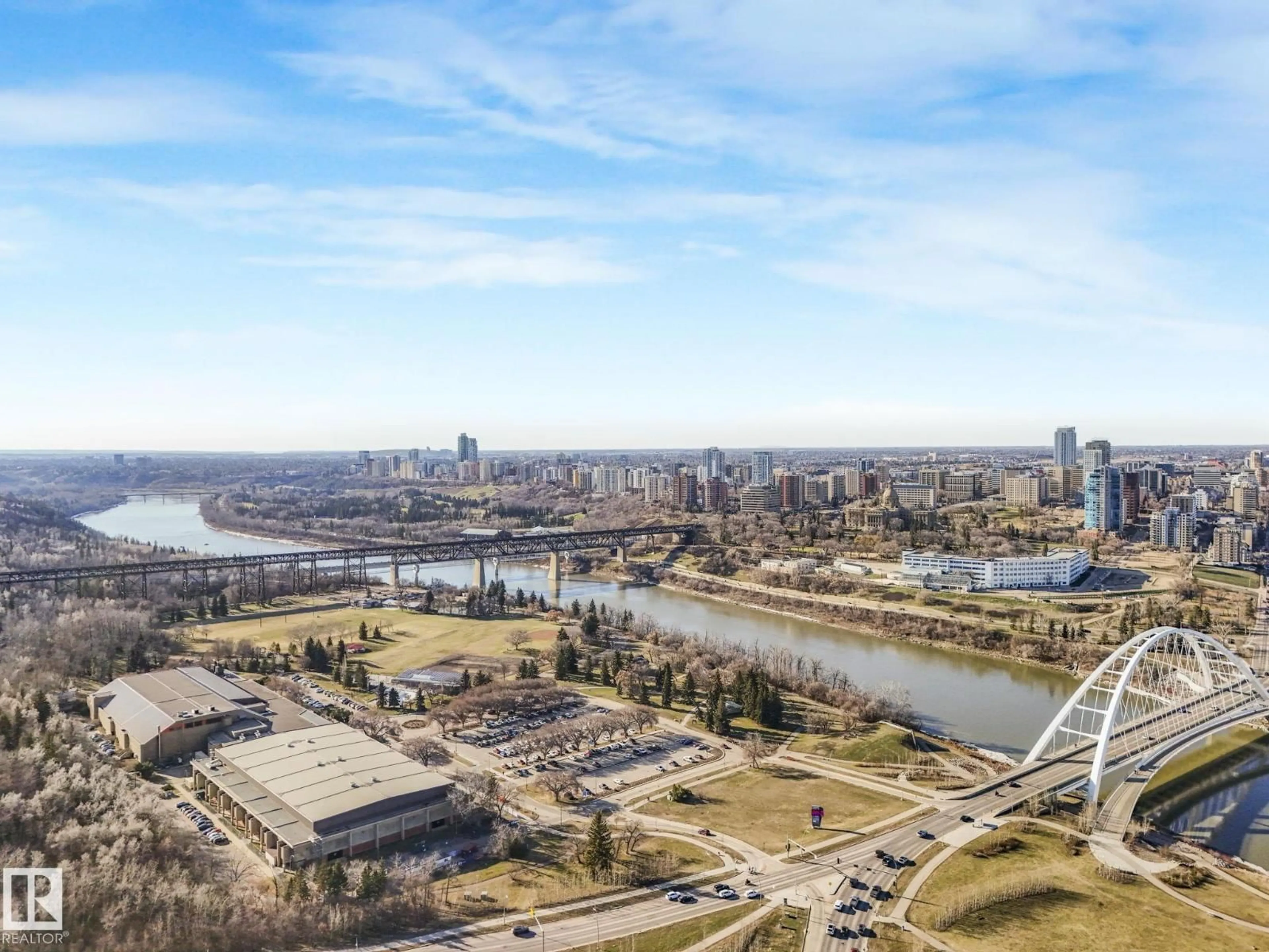 A pic from outside/outdoor area/front of a property/back of a property/a pic from drone, water/lake/river/ocean view for #602 - 10649 SASKATCHEWAN DR, Edmonton Alberta T6E6S8