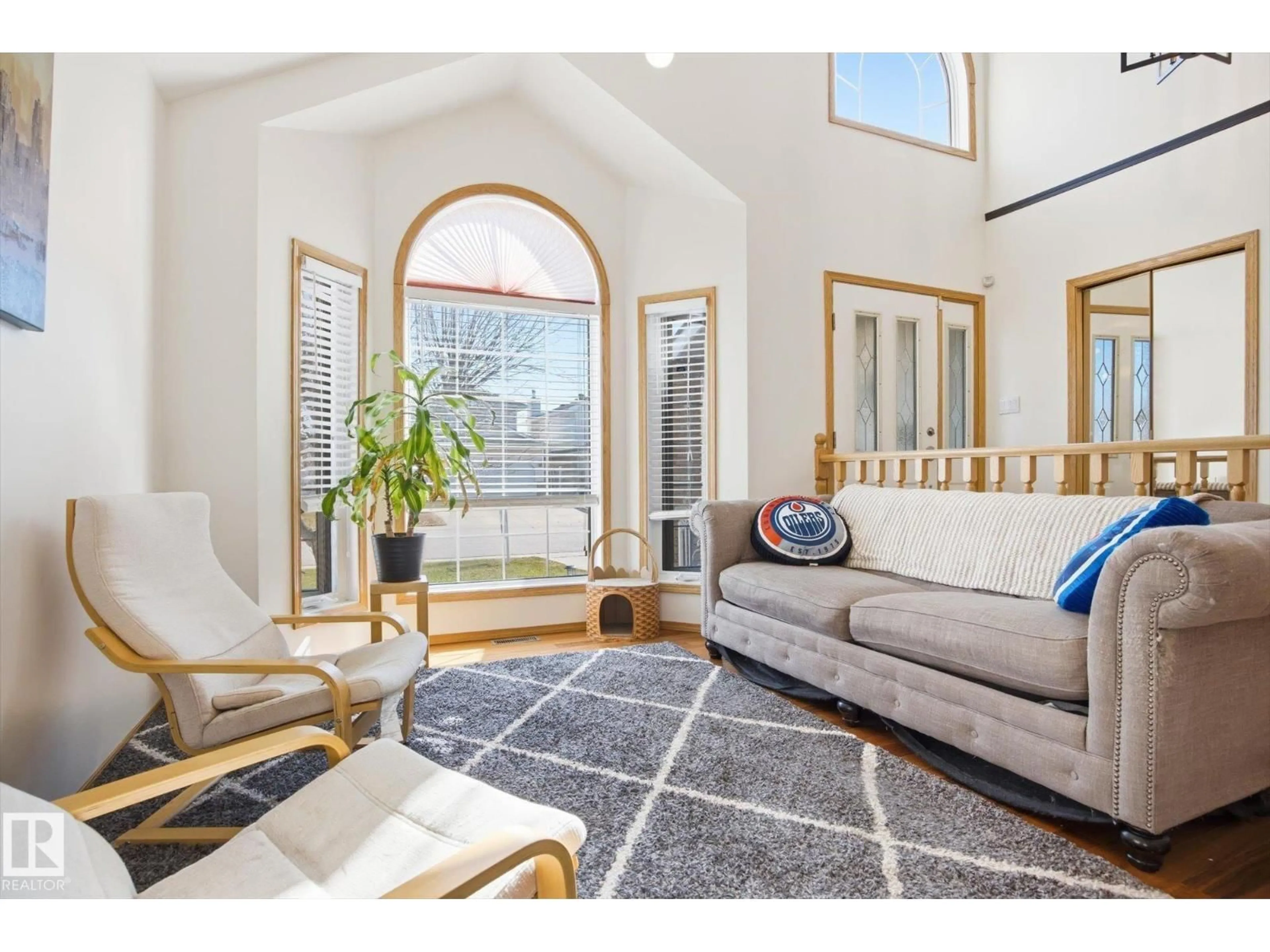 Living room with furniture, unknown for 7220 157 AV, Edmonton Alberta T5Z2Z7