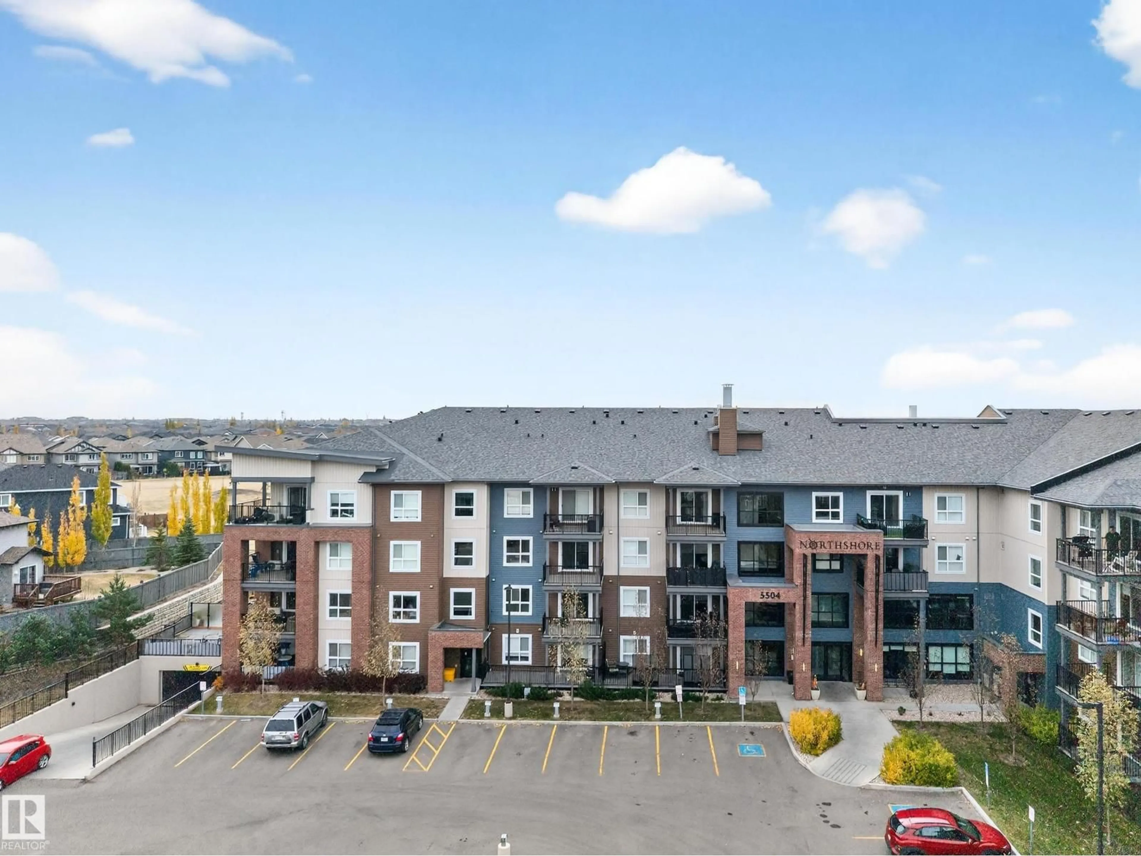 A pic from outside/outdoor area/front of a property/back of a property/a pic from drone, unknown for 428 5504 SCHONSEE DR NW, Edmonton Alberta T5Z0N9