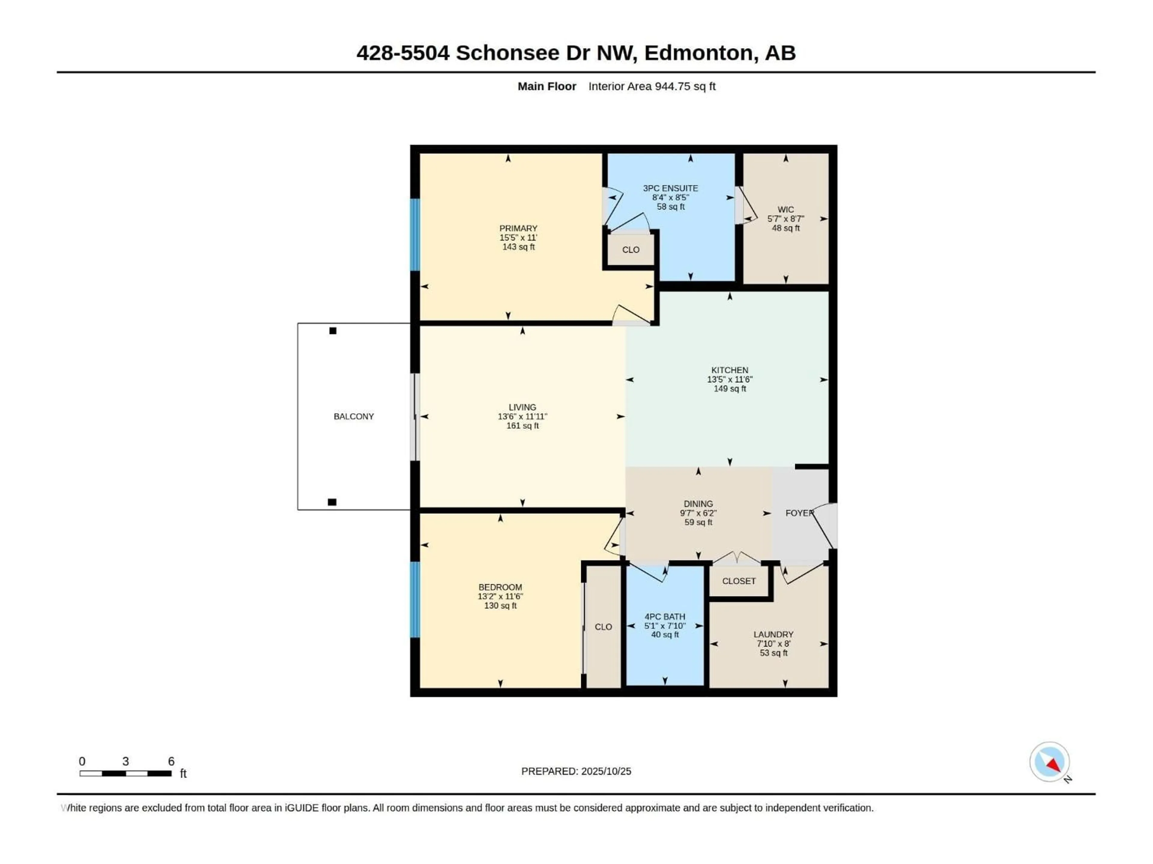 Floor plan for 428 5504 SCHONSEE DR NW, Edmonton Alberta T5Z0N9
