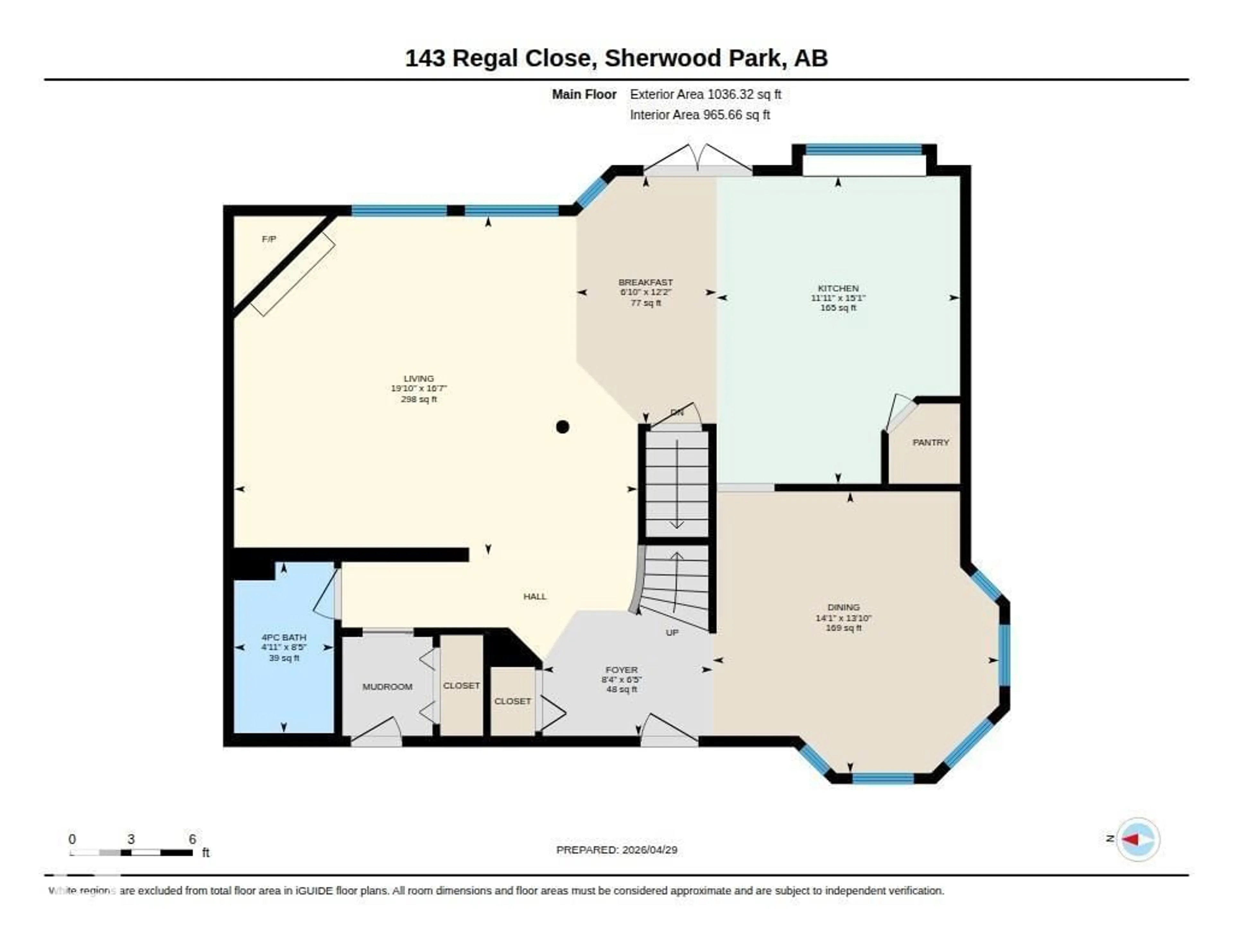 Floor plan for 143 REGAL, Sherwood Park Alberta T8A5X9