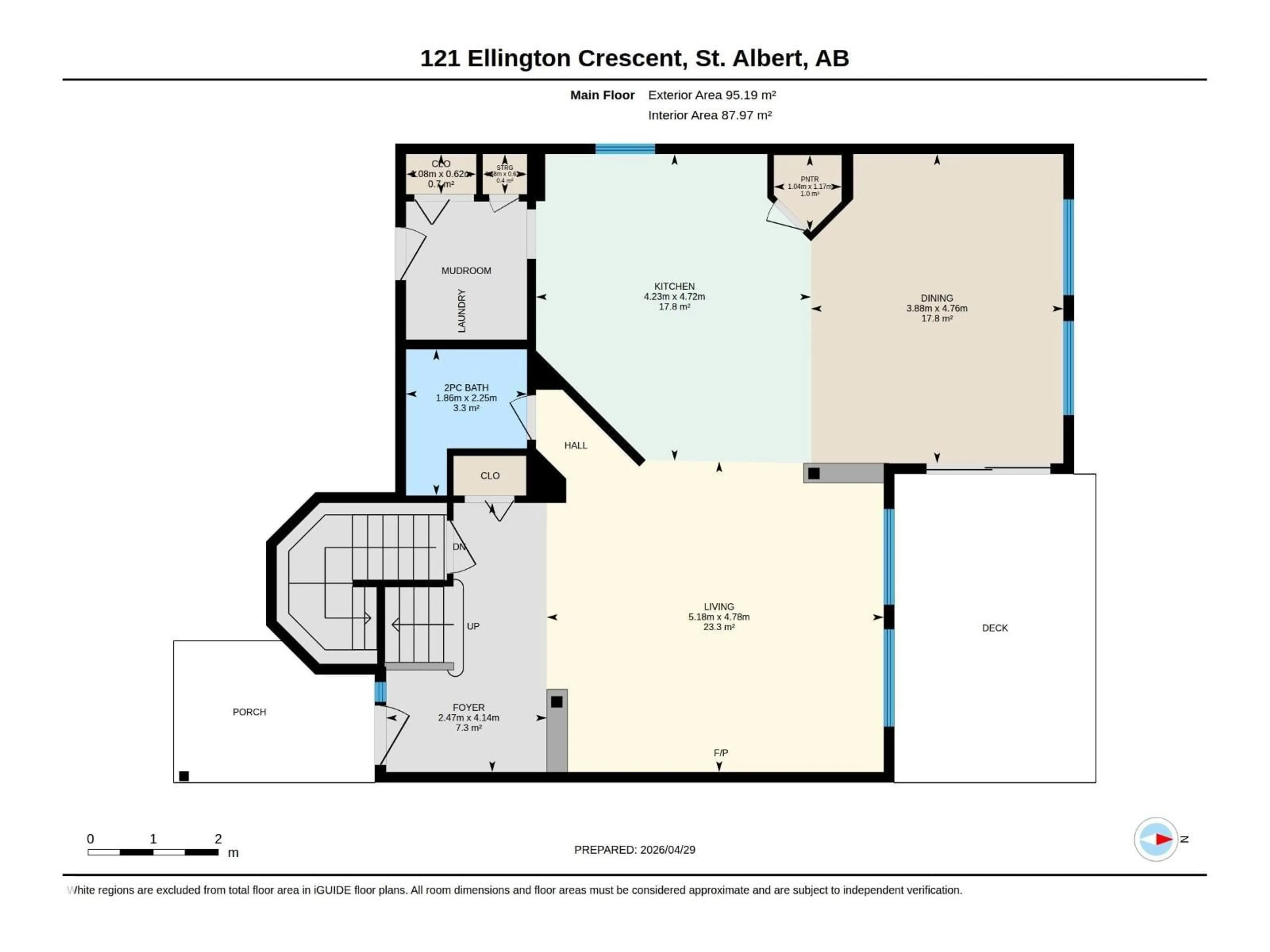 Floor plan for 121 ELLINGTON CR, St. Albert Alberta T8N4C6