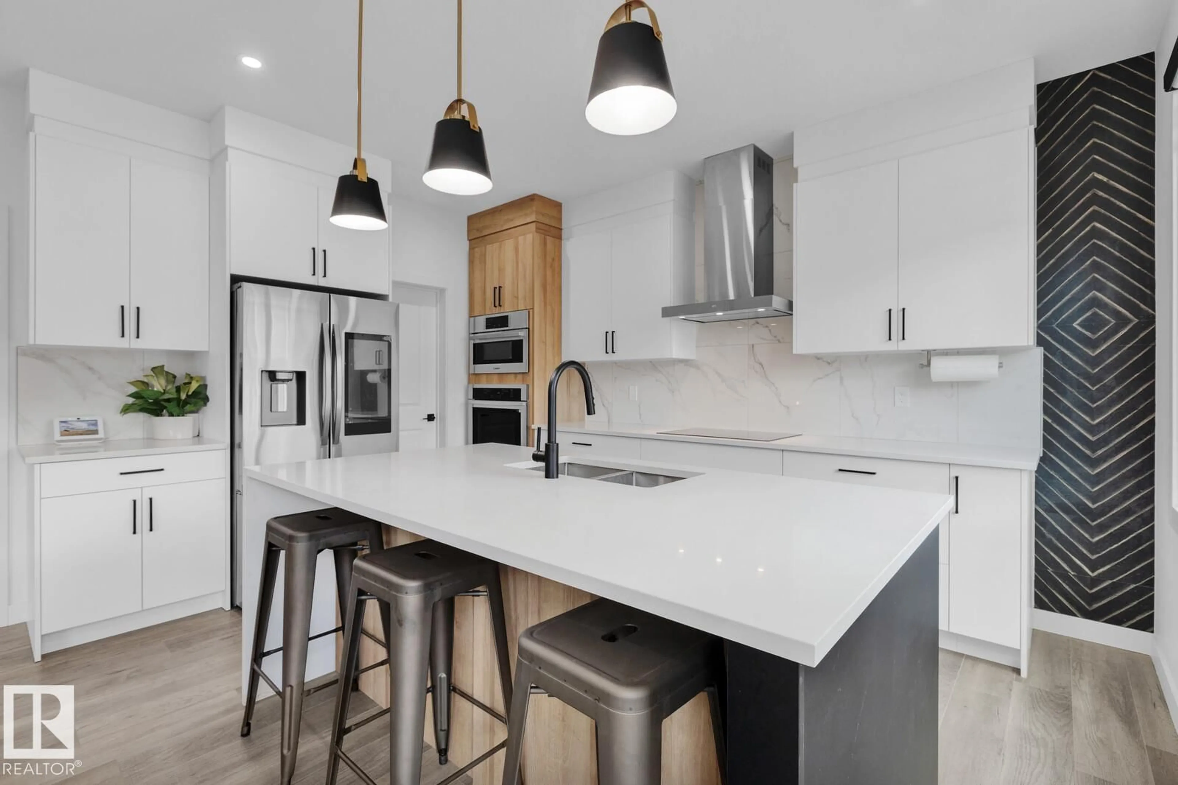 Contemporary kitchen, ceramic/tile floor for 5736 KOOTOOK WAY, Edmonton Alberta T6W4V9