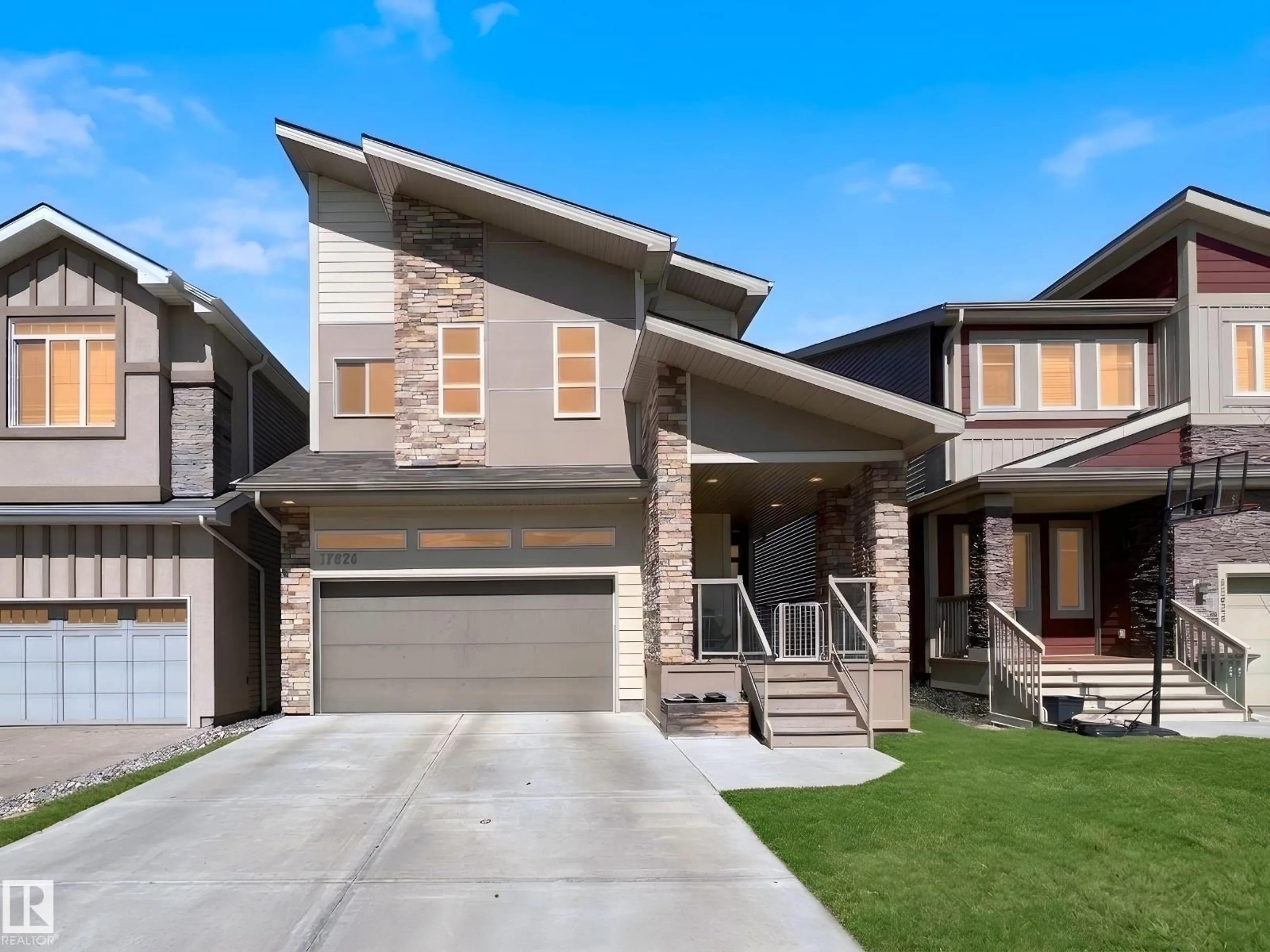 Home with brick exterior material, street for SW - 17828 9 AV, Edmonton Alberta T6W3K2