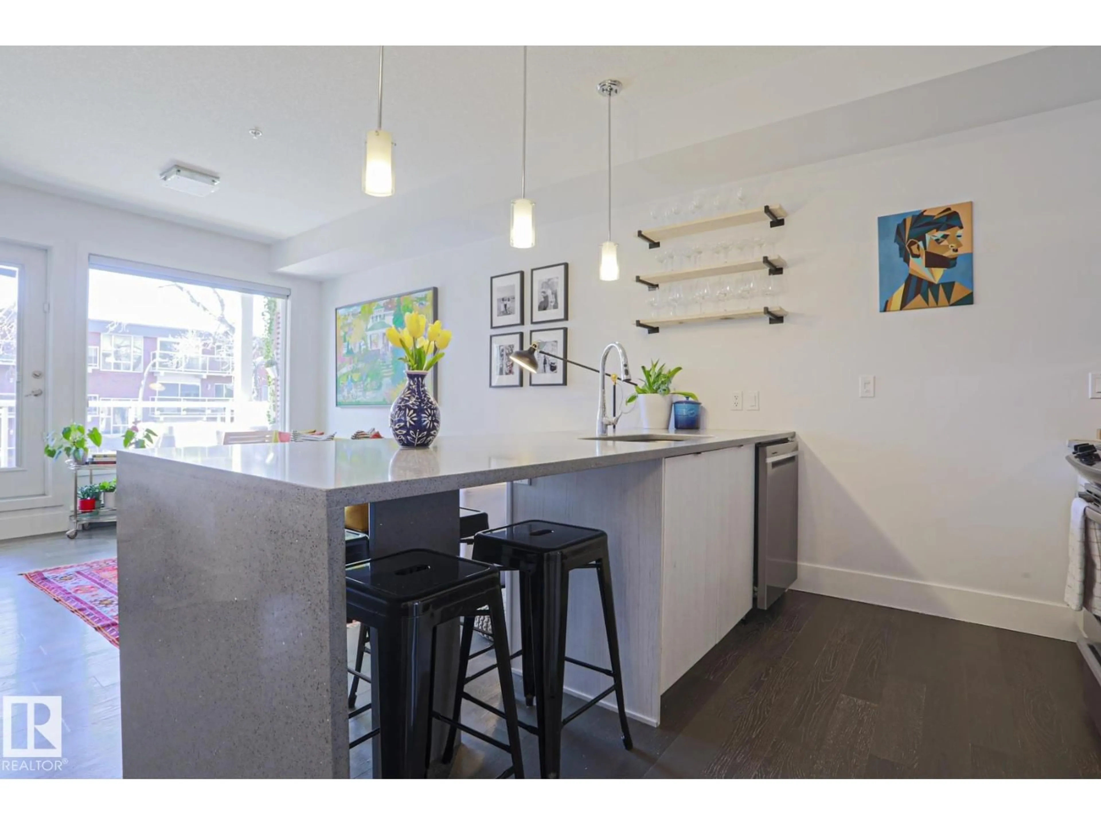 Open concept kitchen, unknown for 202 - 10030 83 AV, Edmonton Alberta T6E2C2