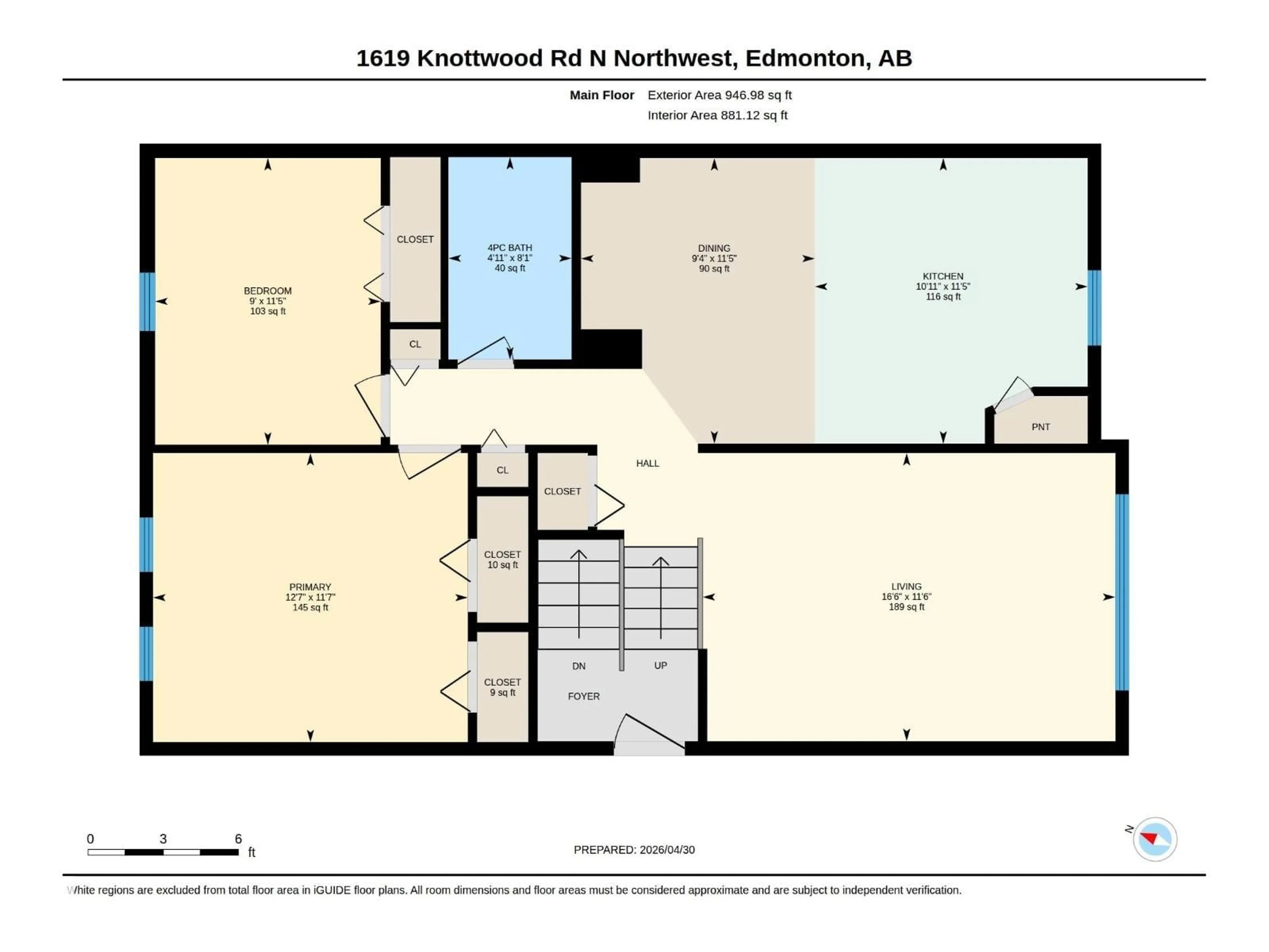 Floor plan for NW - 1619 KNOTTWOOD RD N, Edmonton Alberta T6K2N3