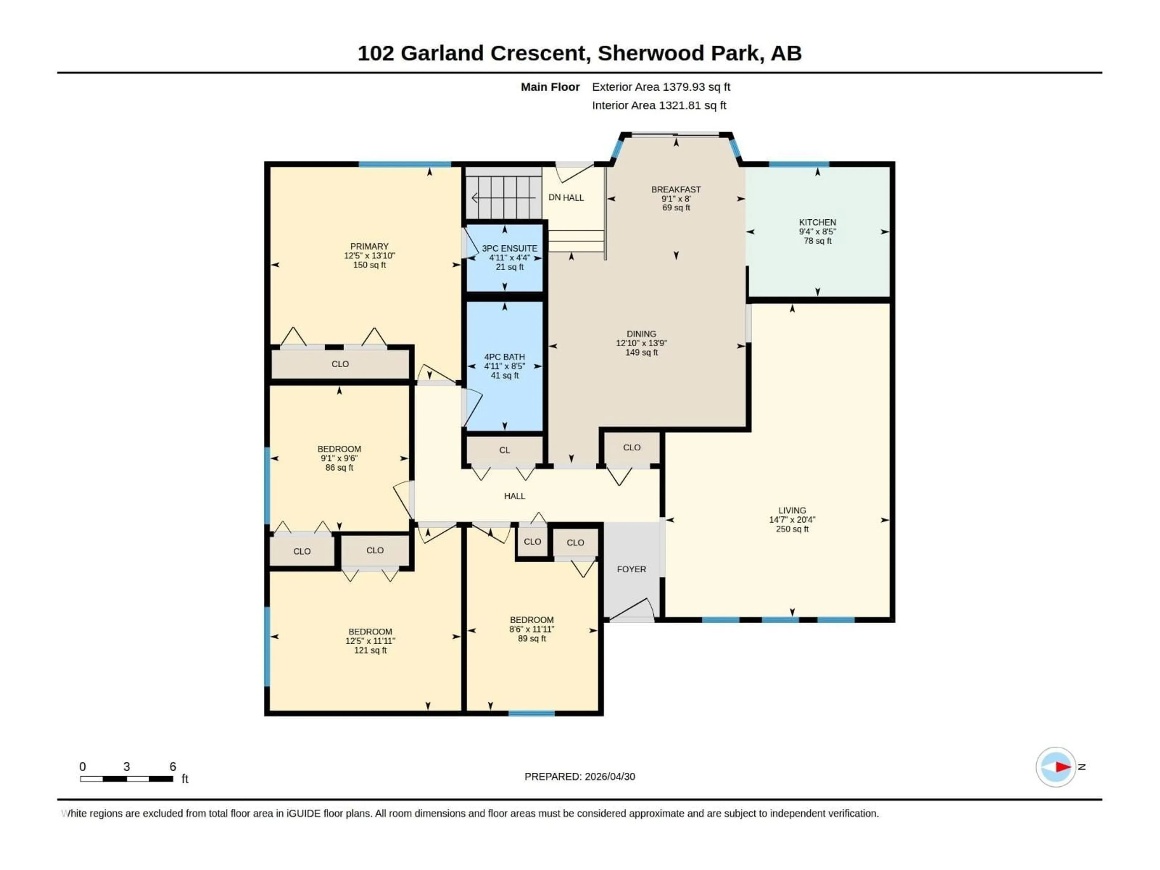 Floor plan for 102 GARLAND CR, Sherwood Park Alberta T8A2R2