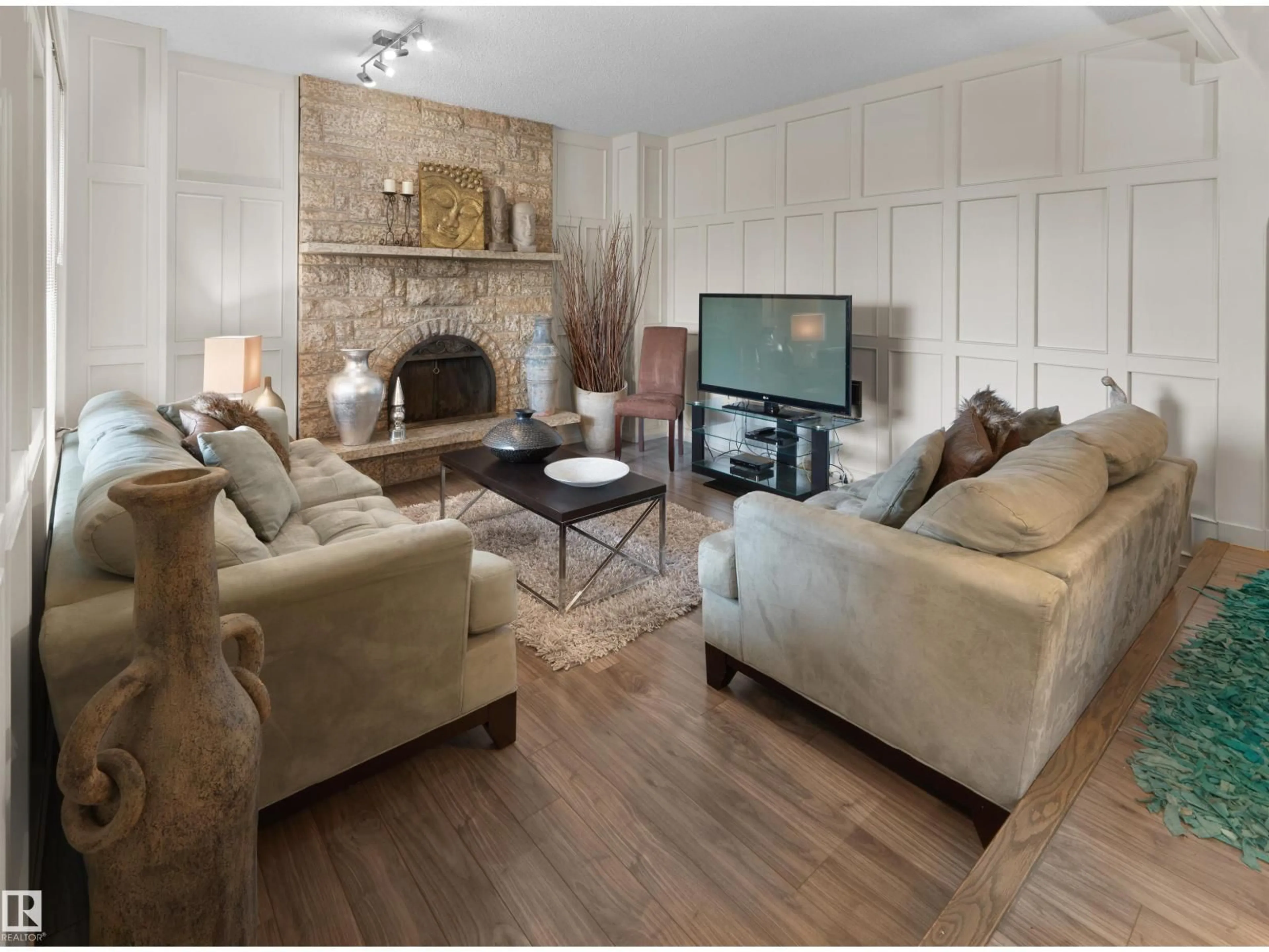 Living room with furniture, unknown for NW - 12335 25 AV, Edmonton Alberta T6J4S7