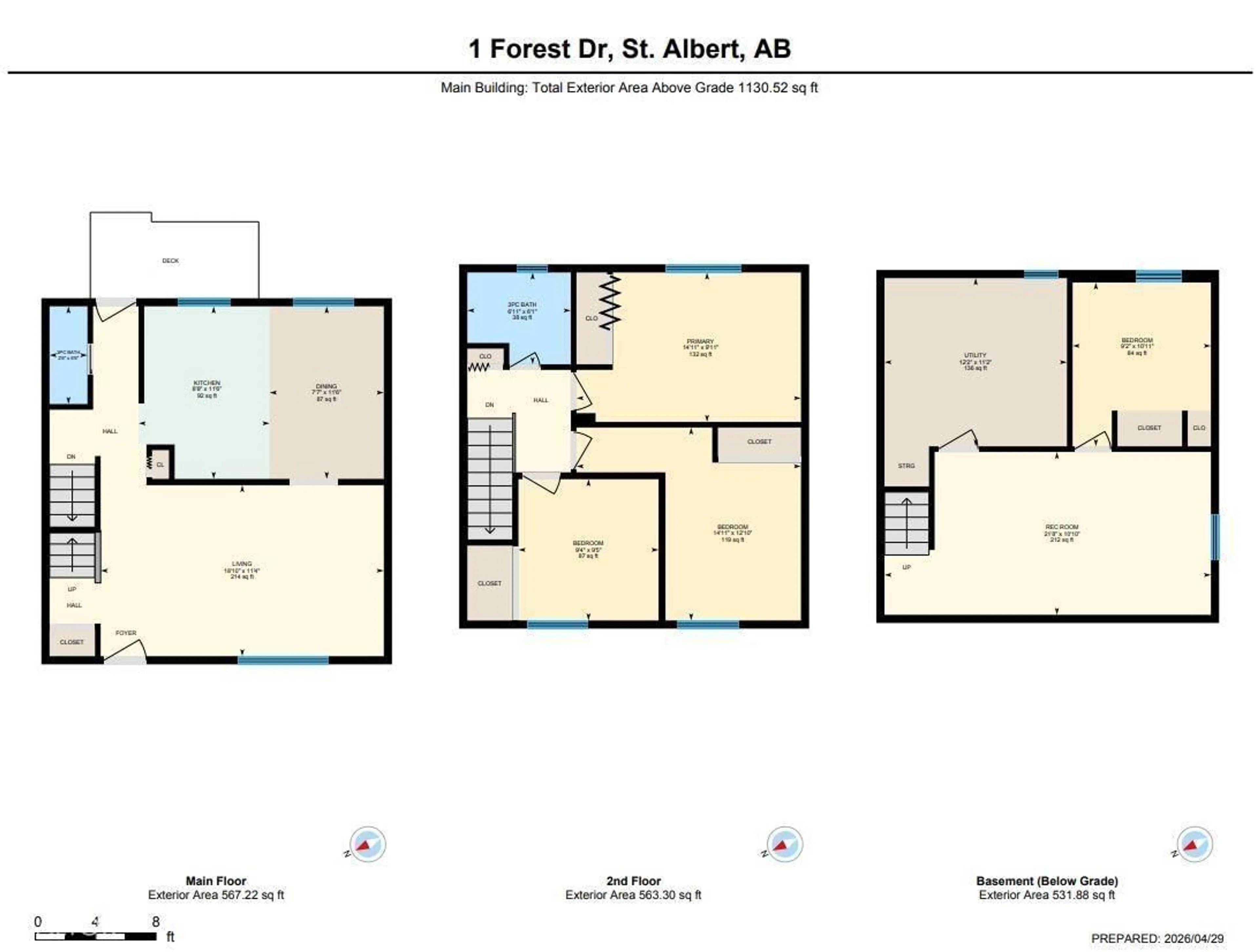 Floor plan for 1 FOREST DR, St. Albert Alberta T8N1W9