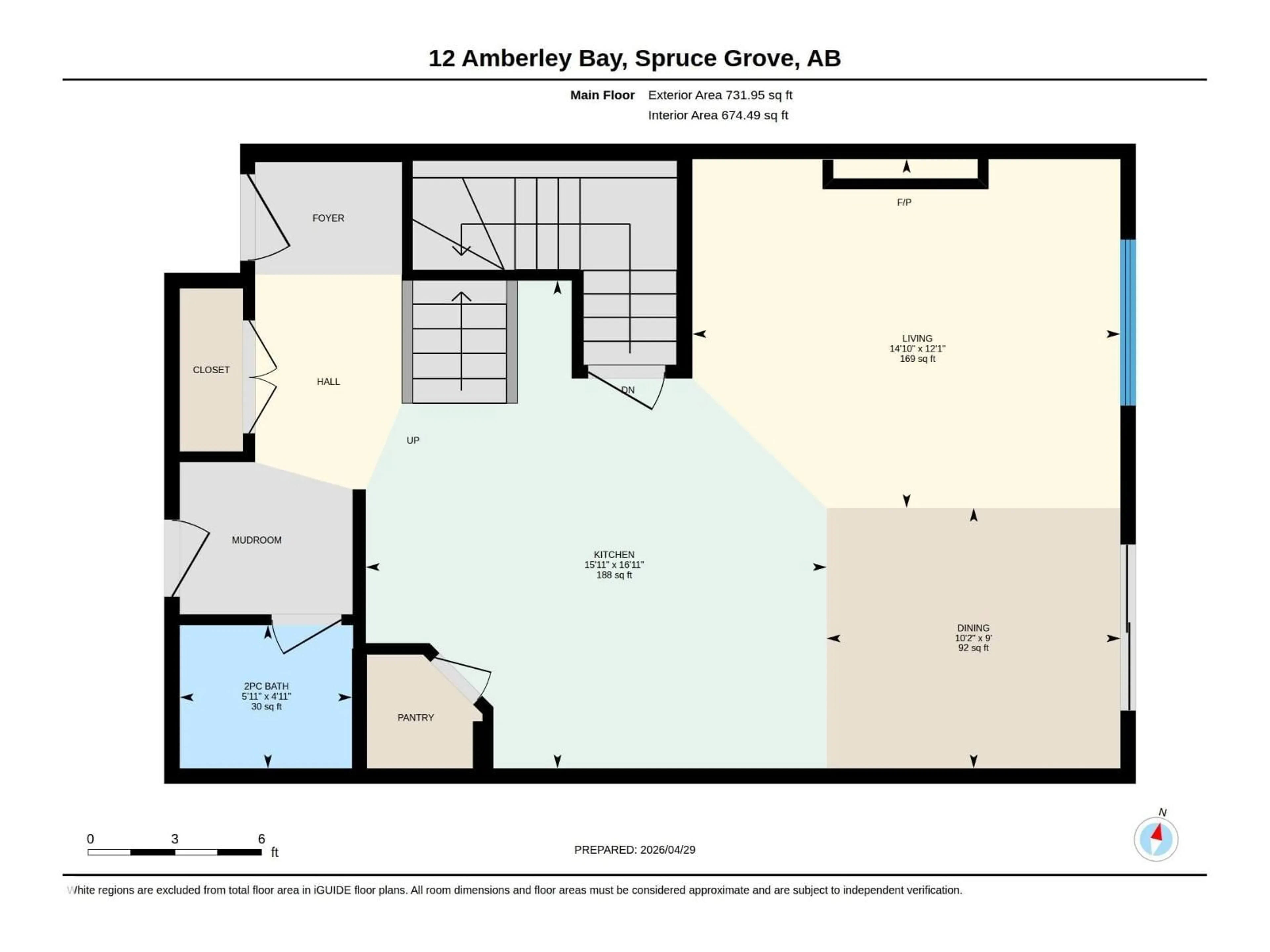 Floor plan for 12 AMBERLEY BA, Spruce Grove Alberta T7X2X4