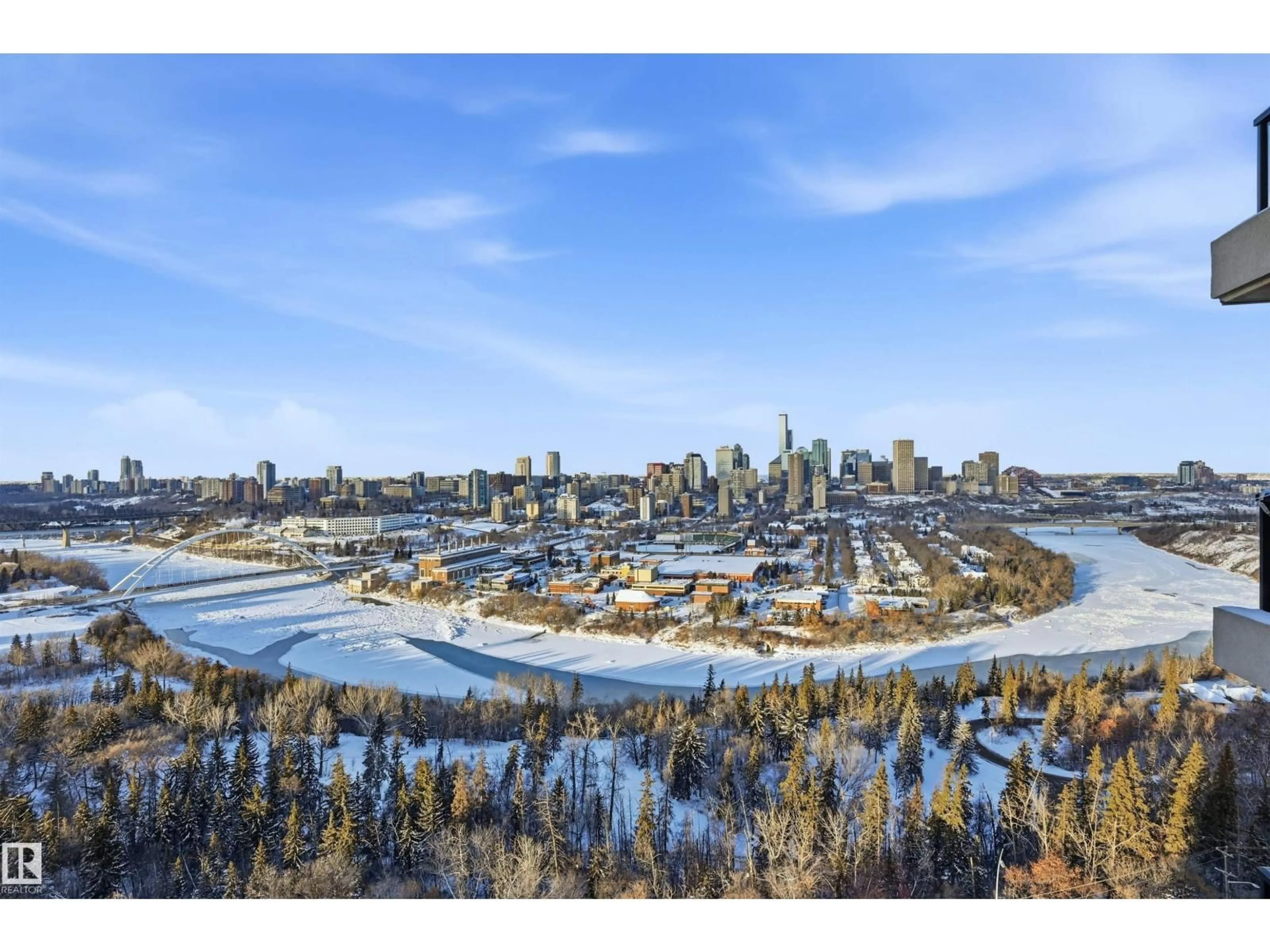 A pic from outside/outdoor area/front of a property/back of a property/a pic from drone, water/lake/river/ocean view for 1808 SASKATCHEWAN DR, Edmonton Alberta T6E6B6