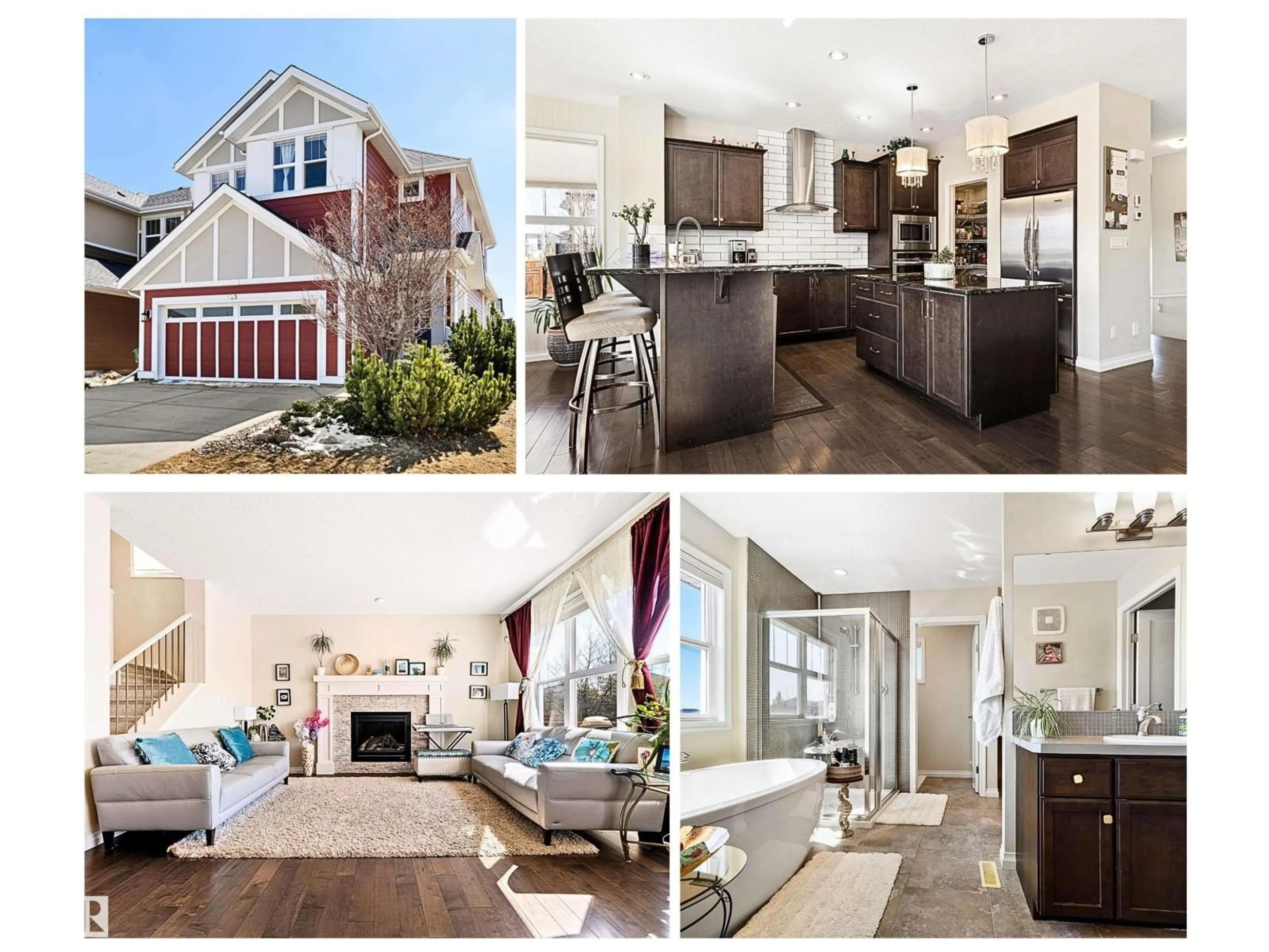 Open concept kitchen, wood/laminate floor for 425 SIMPKINS WD, Leduc Alberta T9E0Y3