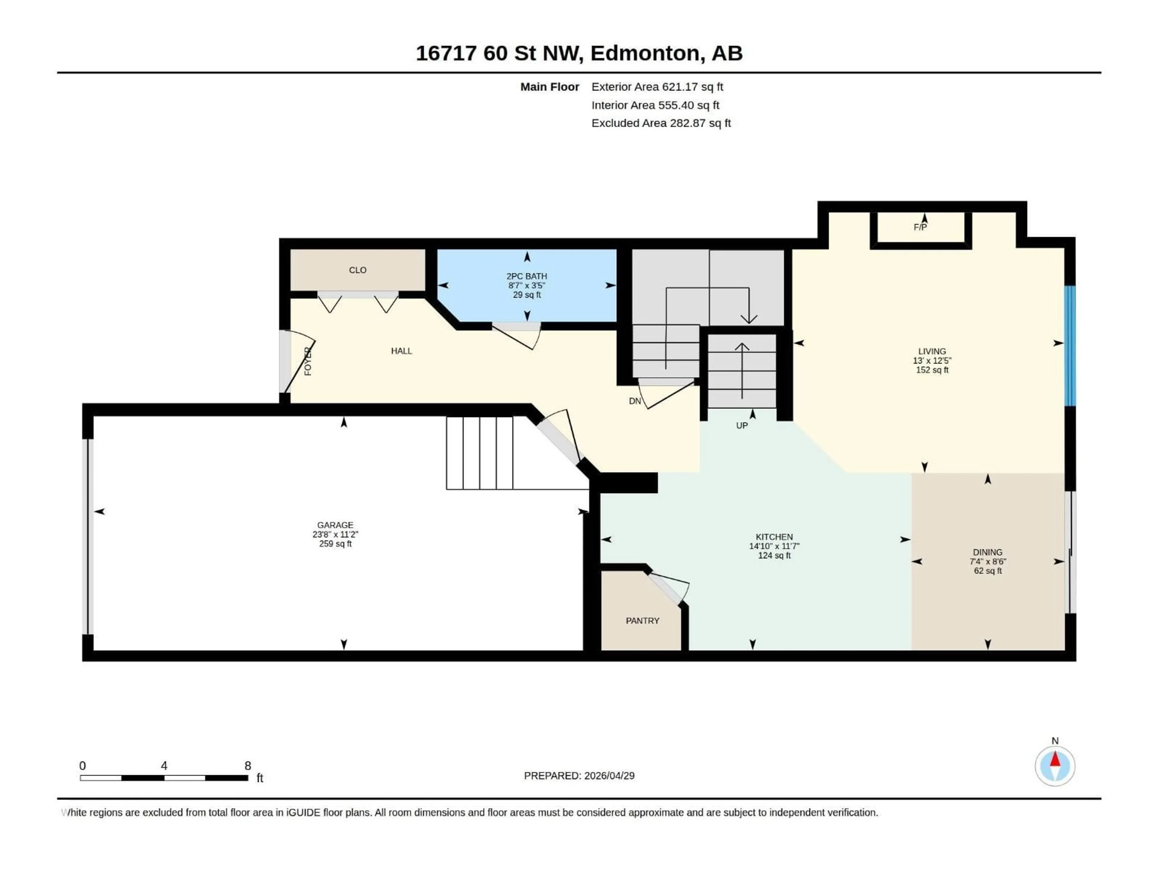 Floor plan for 16717 60 ST, Edmonton Alberta T5Y0W6