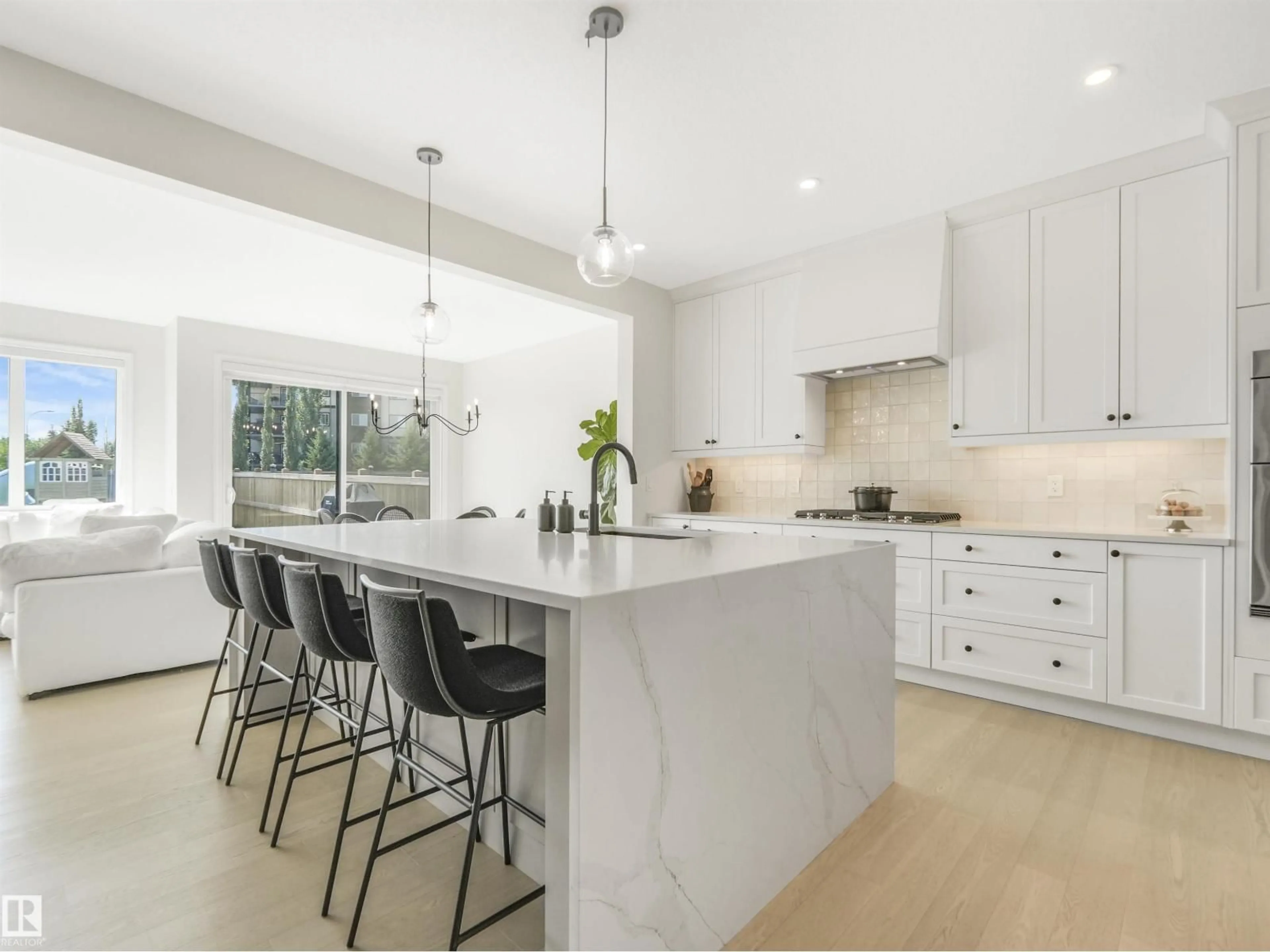 Open concept kitchen, ceramic/tile floor for 19 NETTLE CR, St. Albert Alberta T8N7Z8