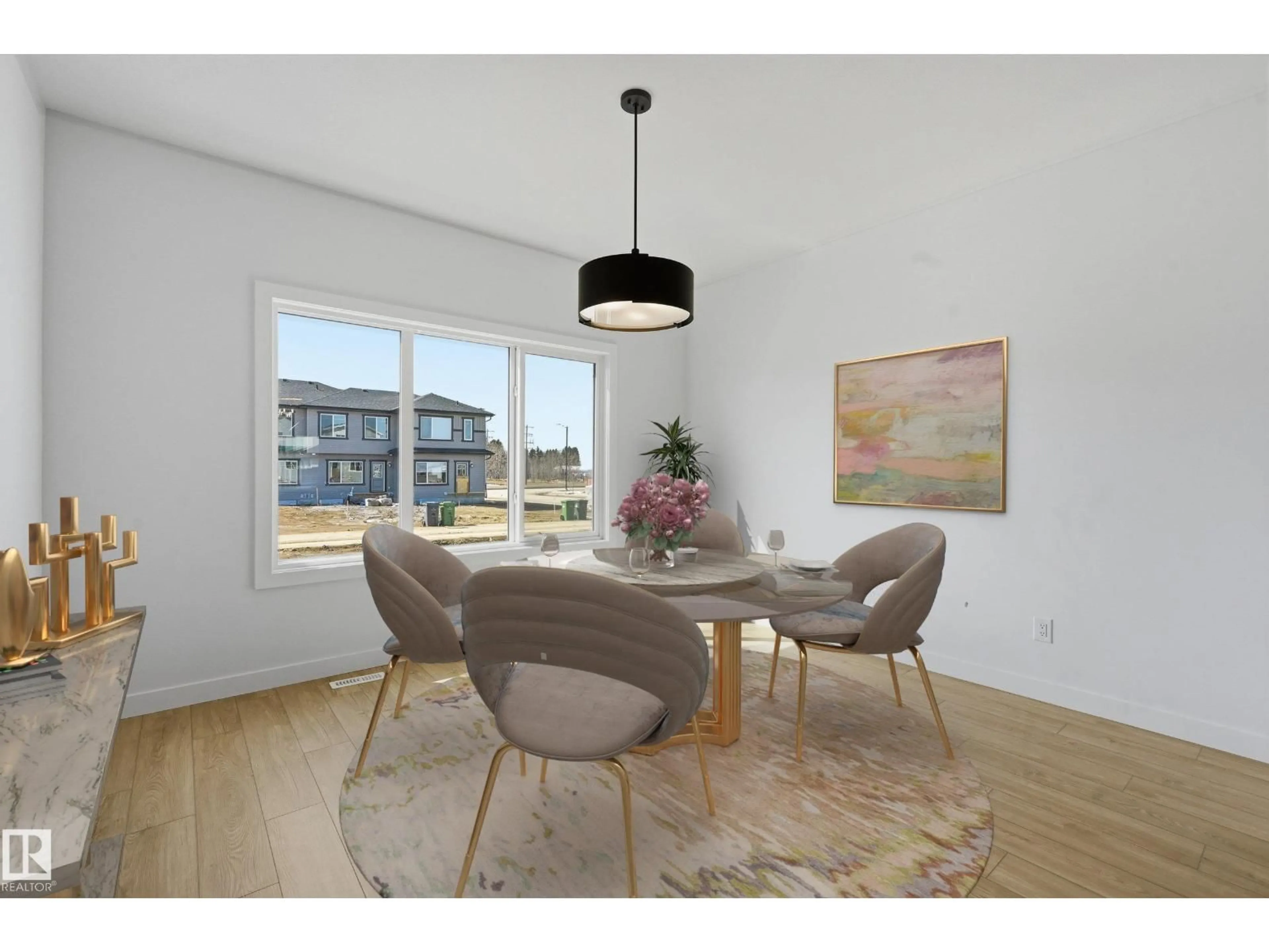Dining room, wood/laminate floor for 241 WATTLE RD, Leduc Alberta T9E0T7