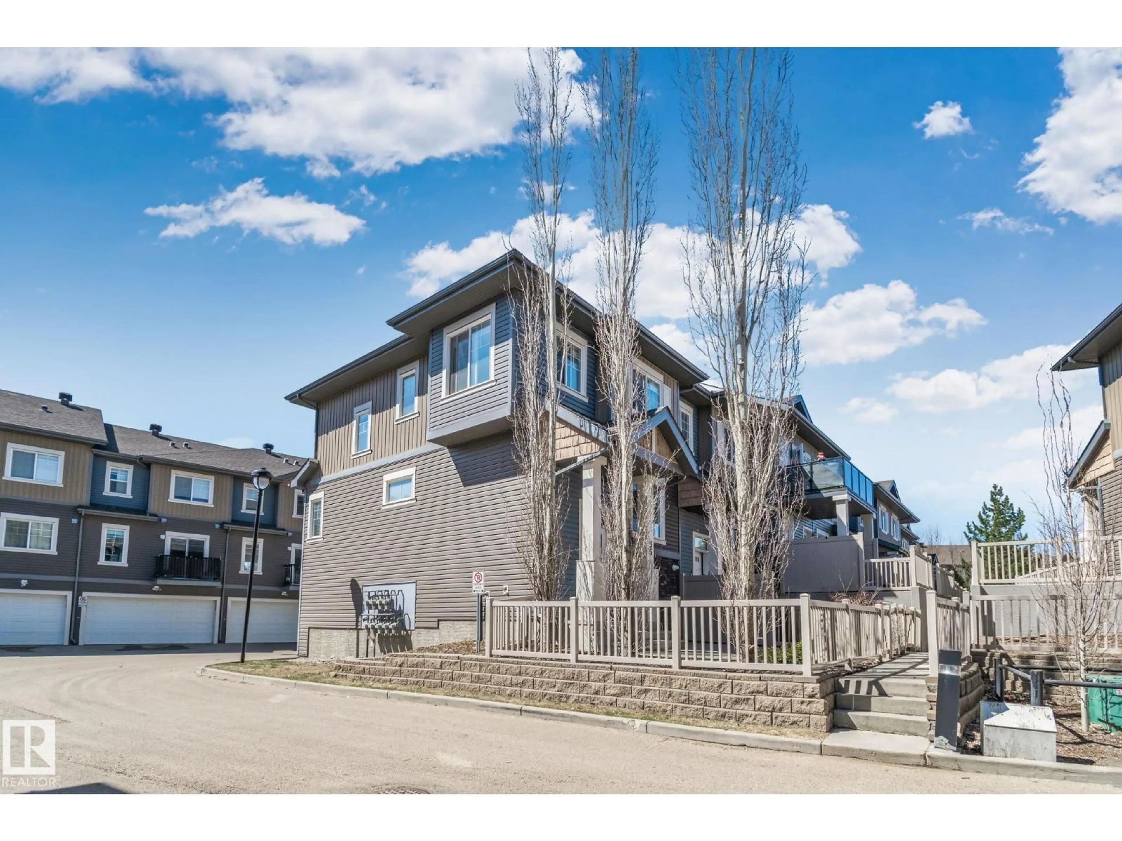 A pic from outside/outdoor area/front of a property/back of a property/a pic from drone, street for 55 - 1030 CHAPPELLE BV, Edmonton Alberta T6W2K7