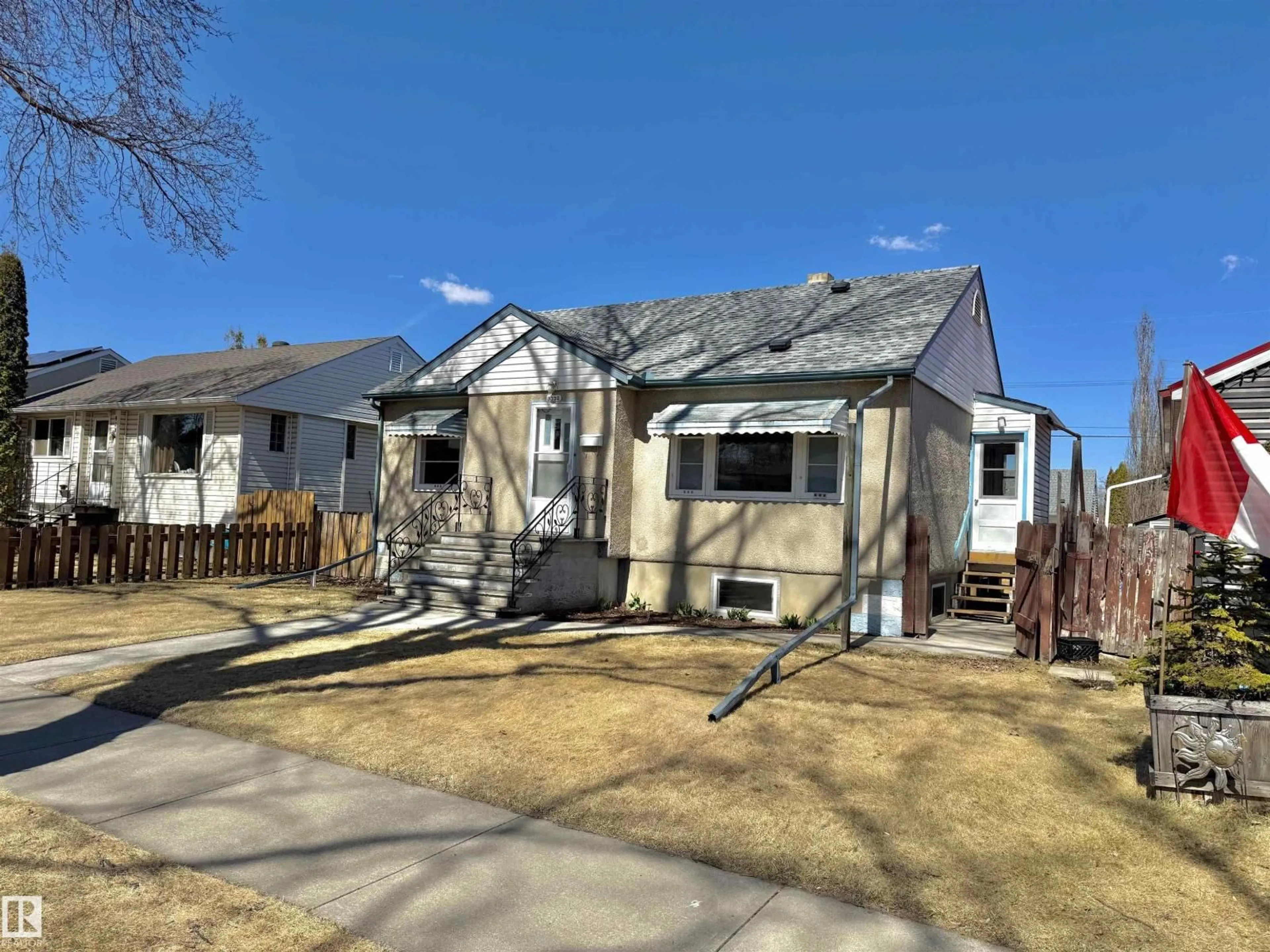 A pic from outside/outdoor area/front of a property/back of a property/a pic from drone, street for 9330 72 AV, Edmonton Alberta T6E0V8