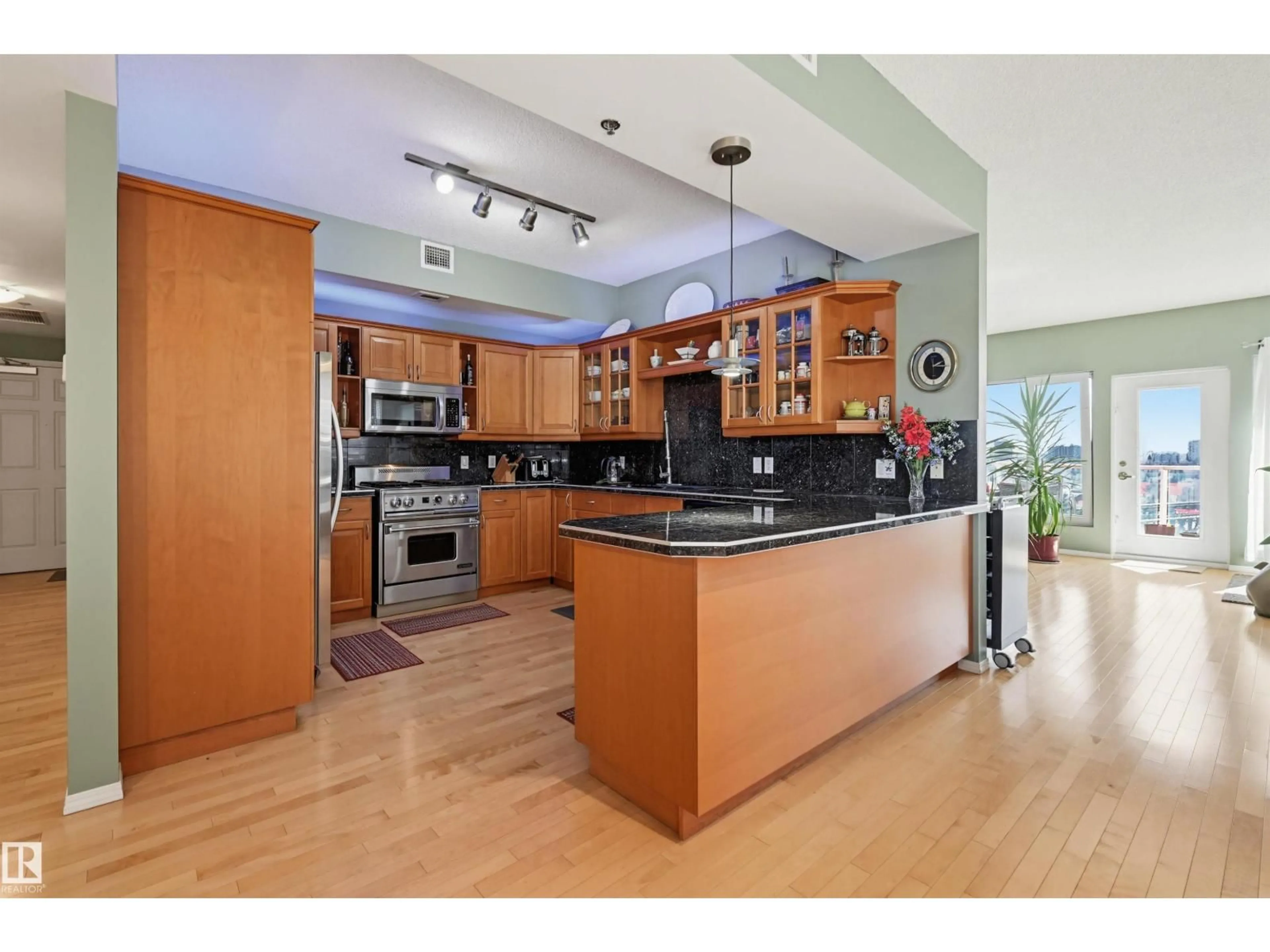Open concept kitchen, unknown for #801 - 9708 110 ST, Edmonton Alberta T5K2W3