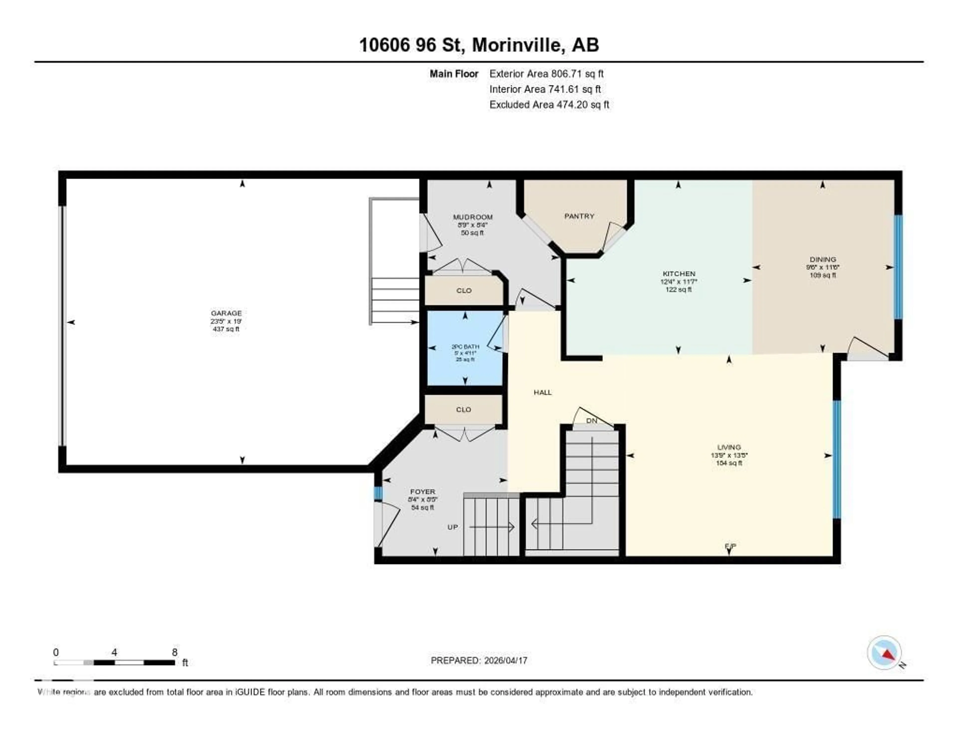 Floor plan for 10606 96 ST, Morinville Alberta T8R2N5