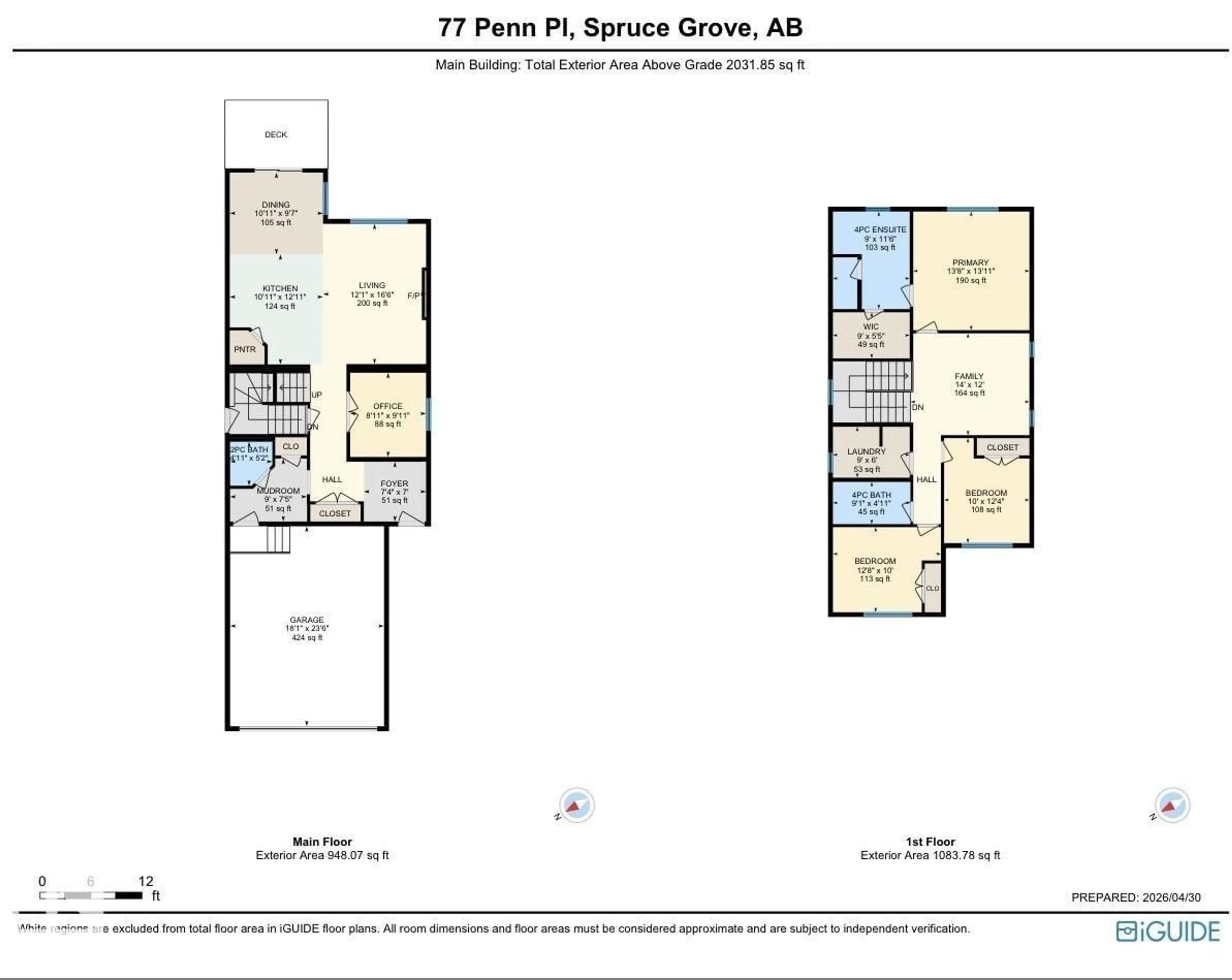 Floor plan for 77 PENN PL, Spruce Grove Alberta T7X2W7