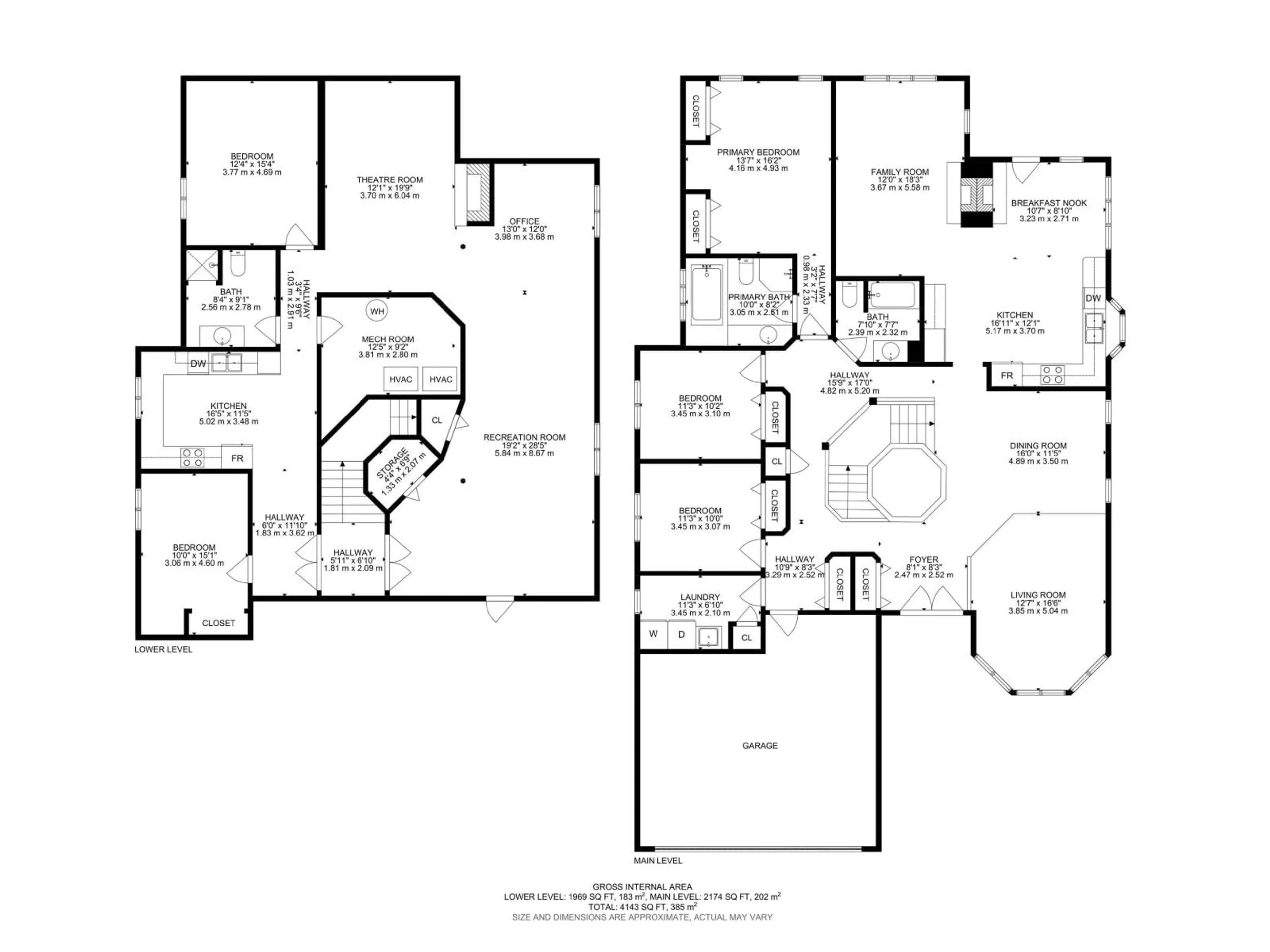 Floor plan for NW - 4228 46 ST, Edmonton Alberta T6L6L9