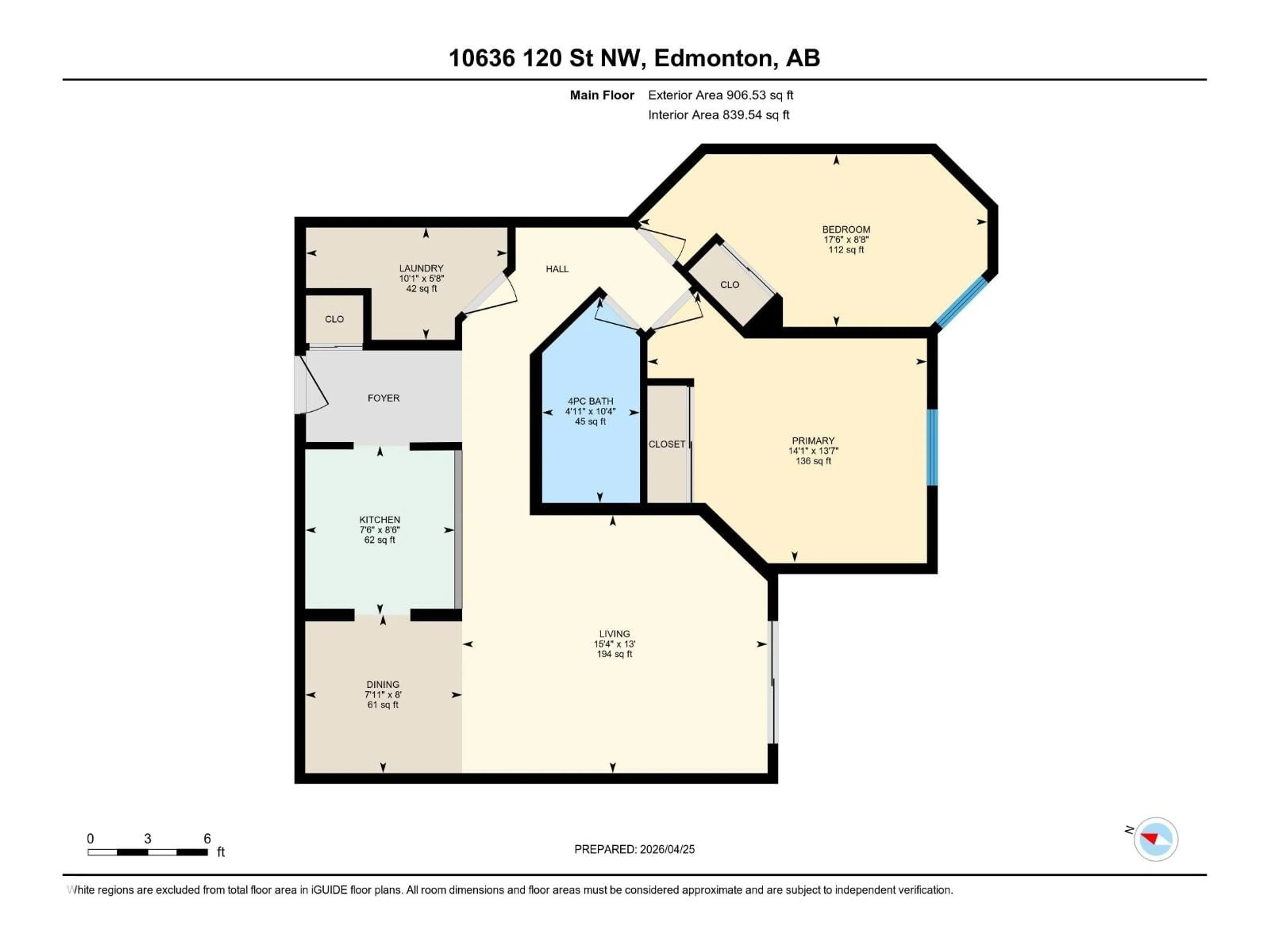 Floor plan for 143 10636 120 ST NW, Edmonton Alberta T5H4L5