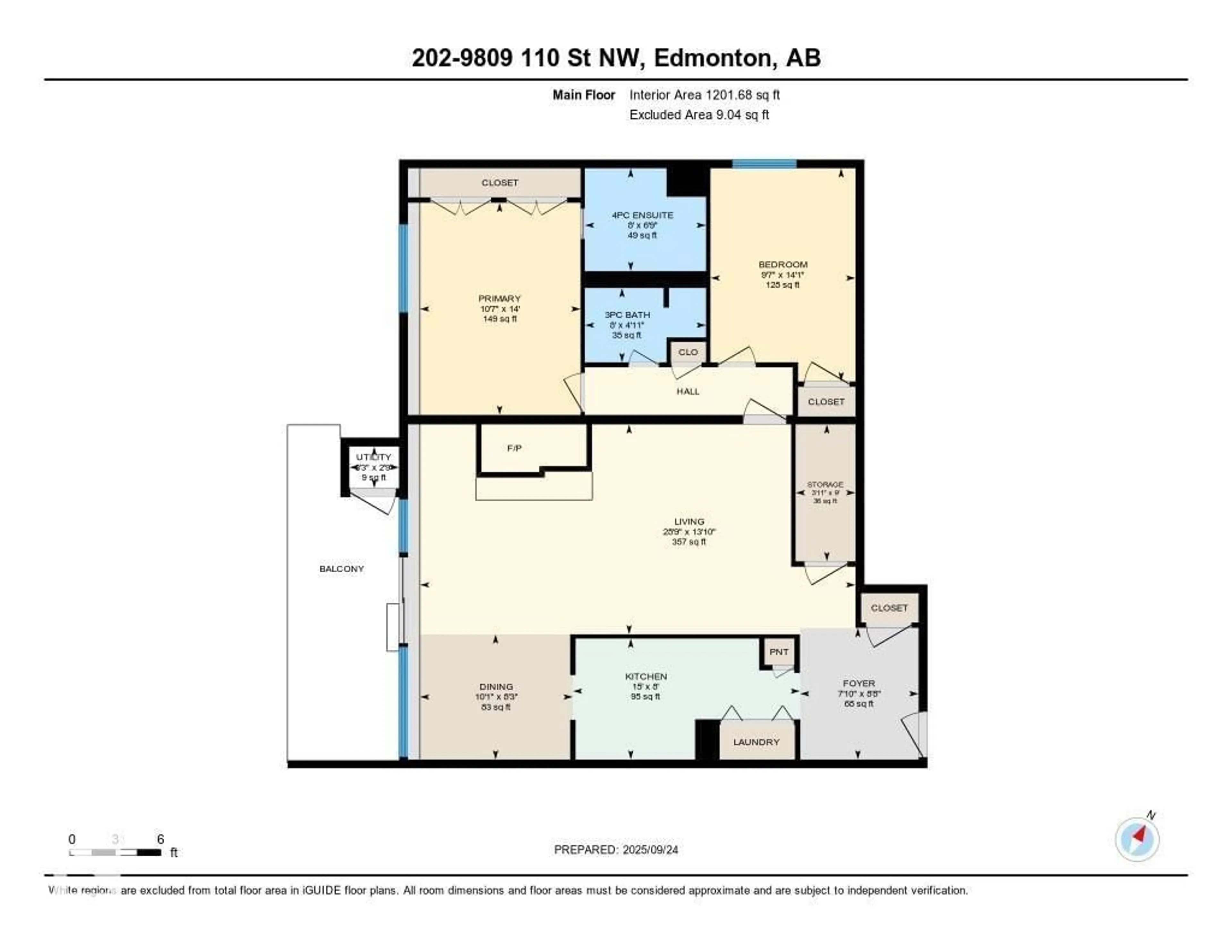 Floor plan for 202 - 9809 110 ST, Edmonton Alberta T5K2J9