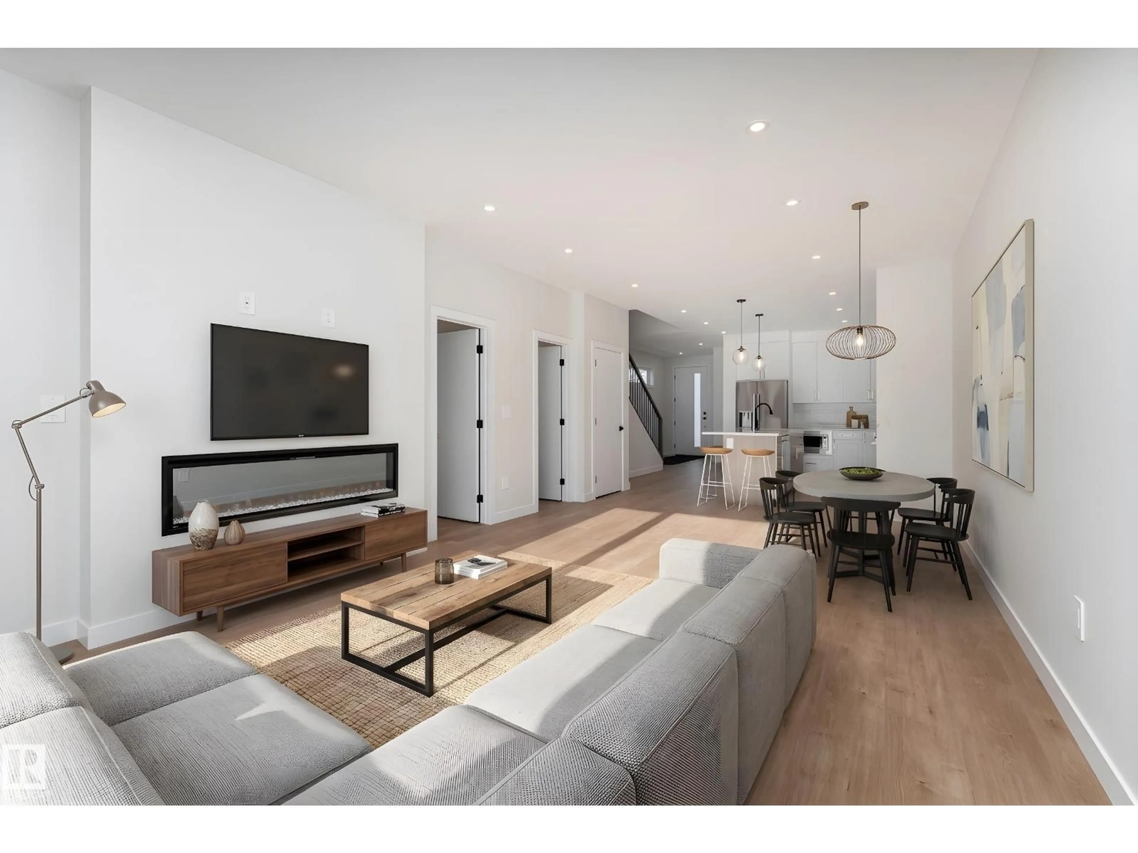 Living room with furniture, unknown for NW - 13034 123A ST, Edmonton Alberta T5L0L2