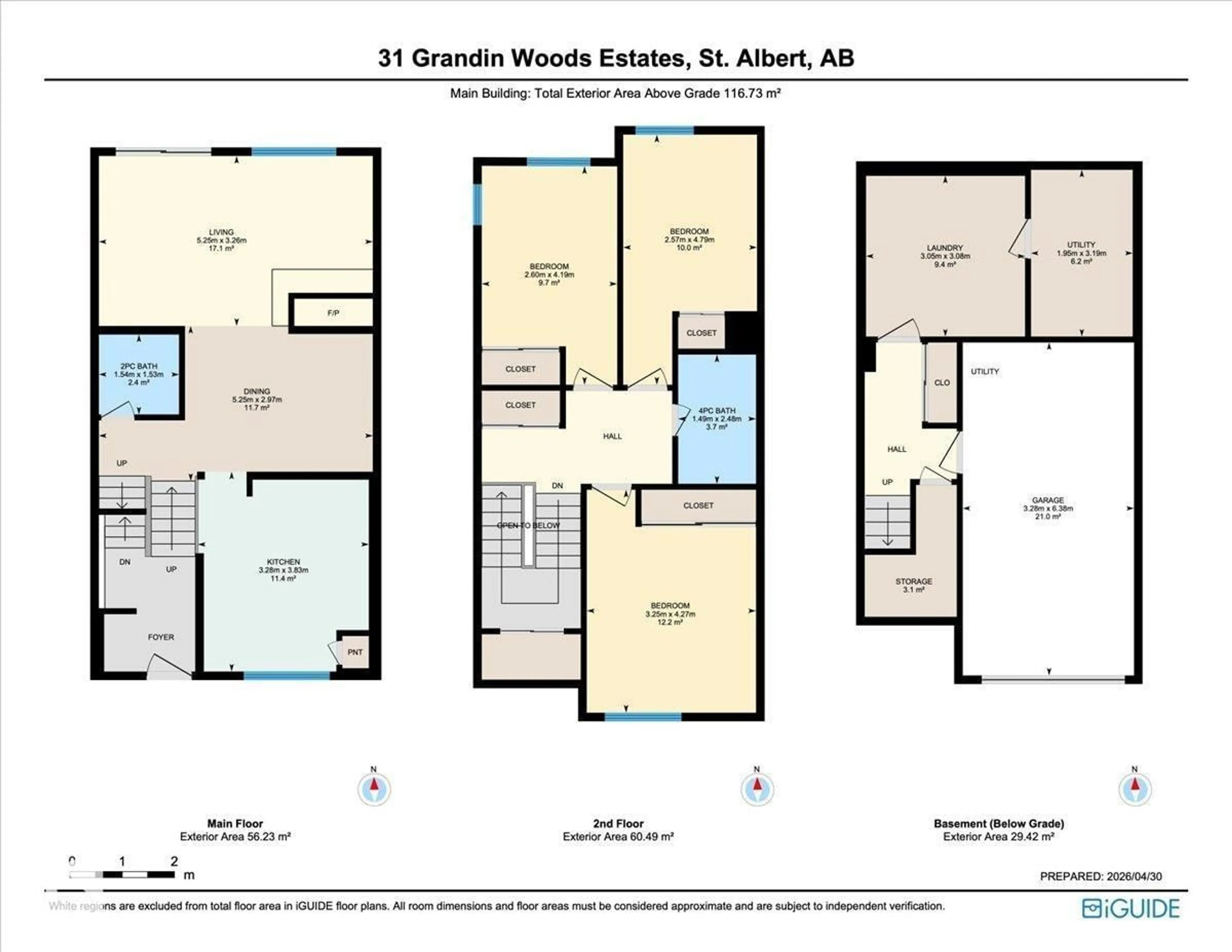 Floor plan for 31 GRANDIN WOODS ES, St. Albert Alberta T8N2Y4