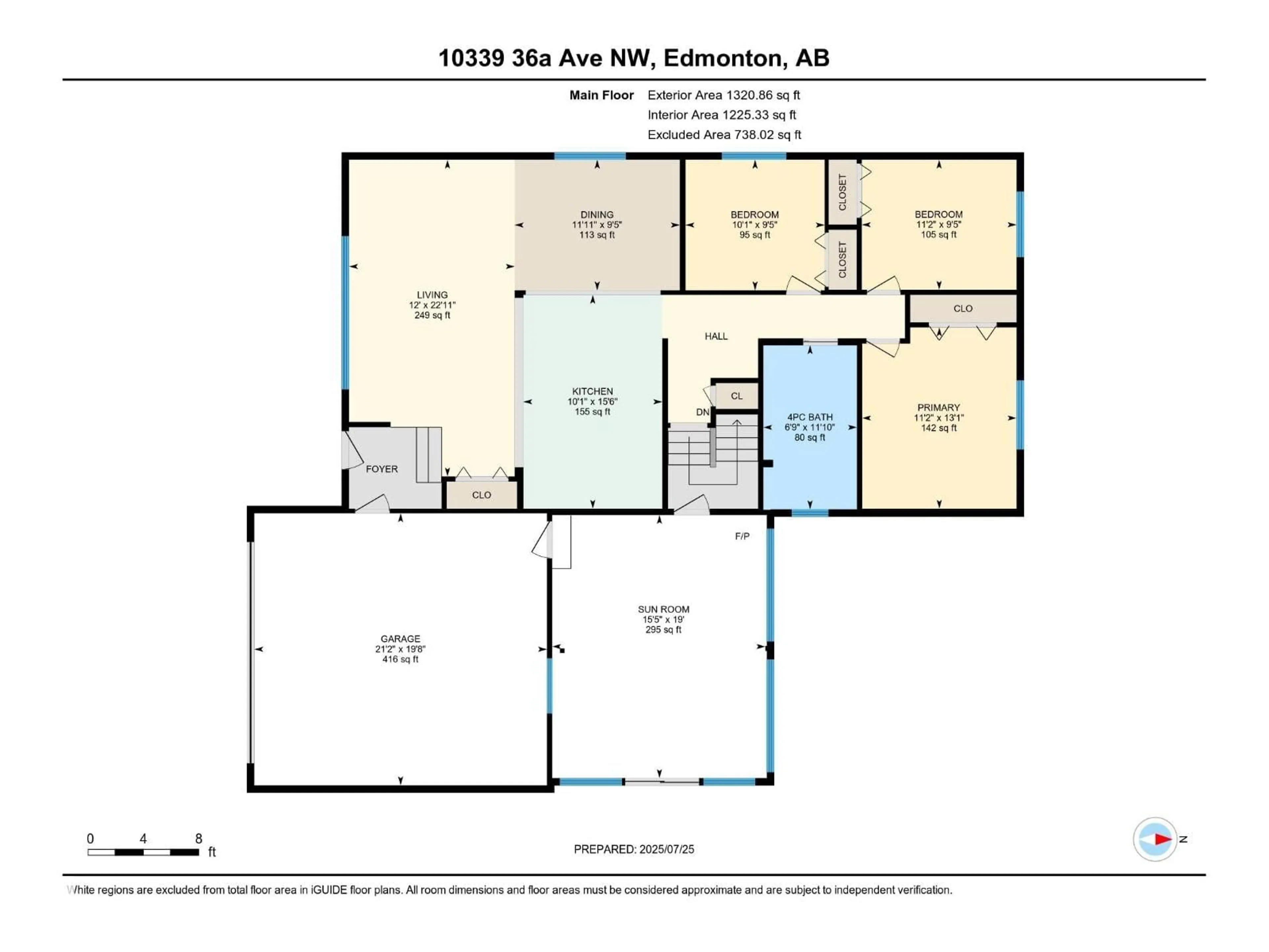 Floor plan for 10339 36A AV, Edmonton Alberta T6J2H5