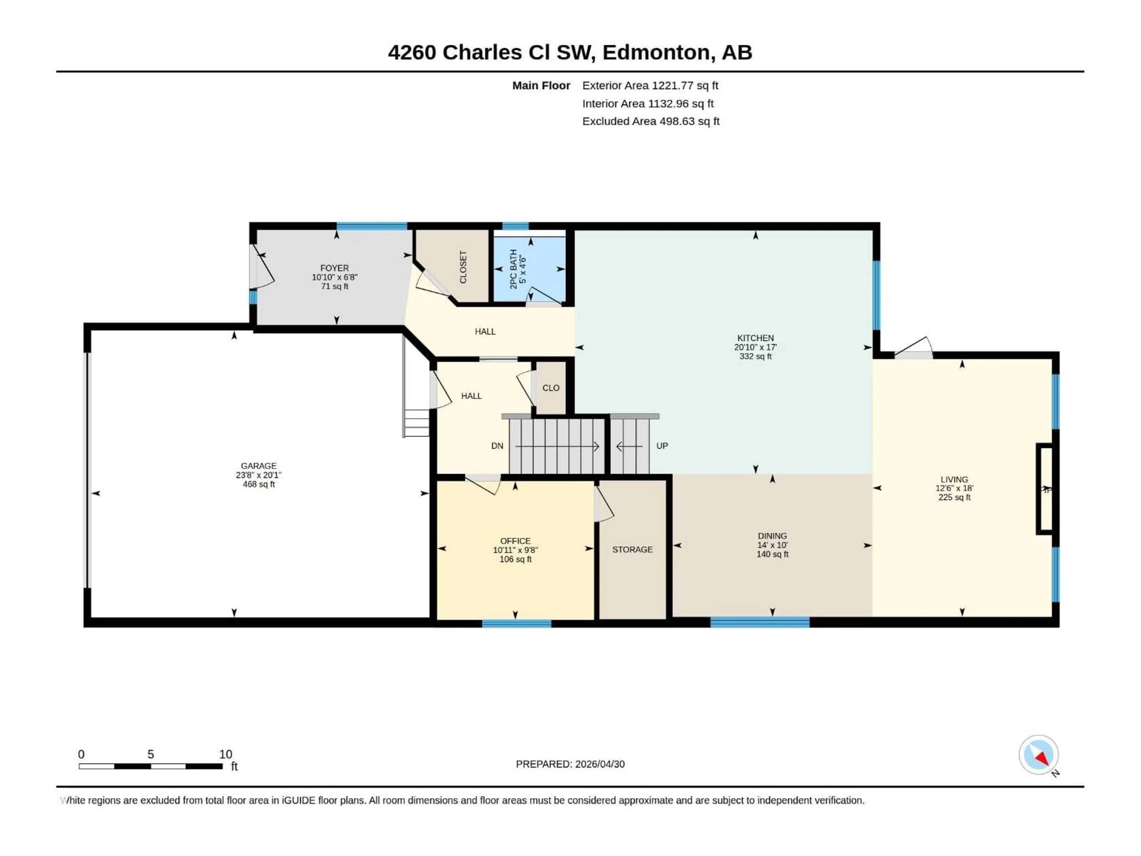 Floor plan for 4260 CHARLES CL, Edmonton Alberta T6W3H2