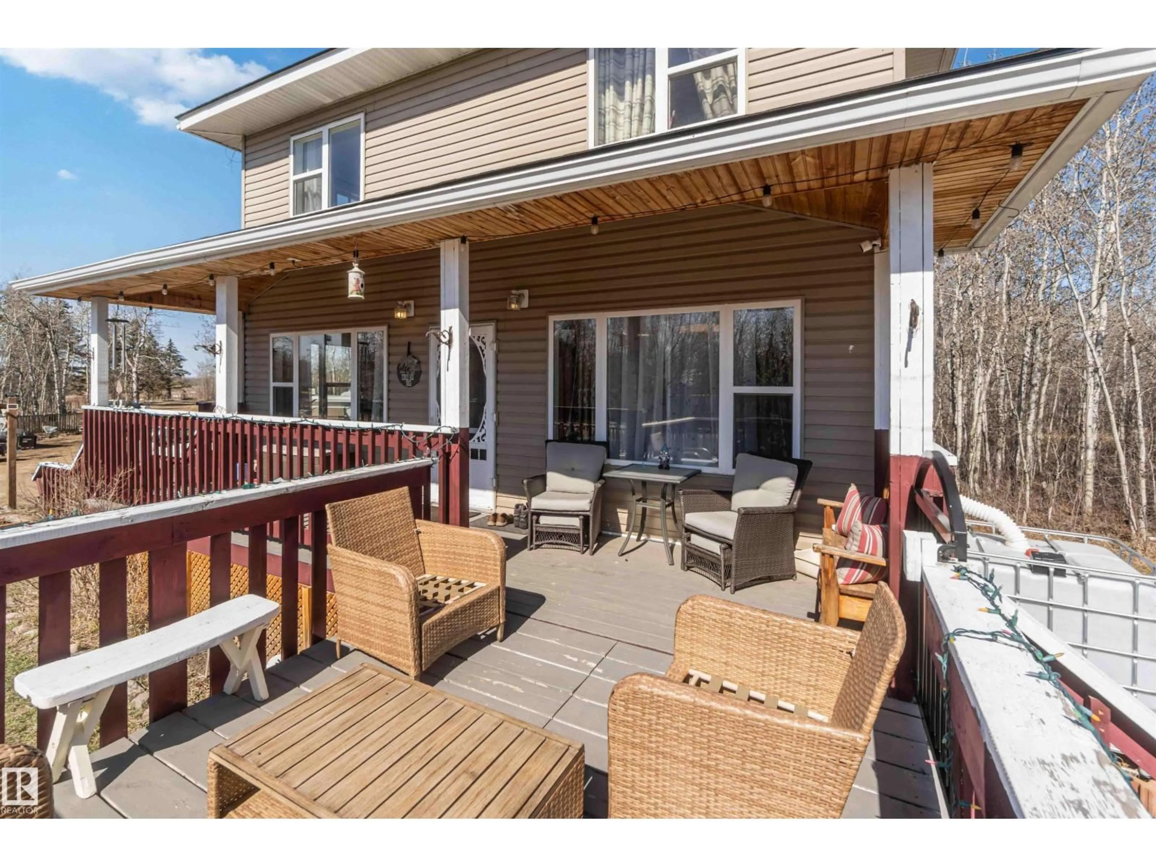 Patio, water/lake/river/ocean view for 15 22515 TWP RD 575A, Rural Sturgeon County Alberta T0A1N6