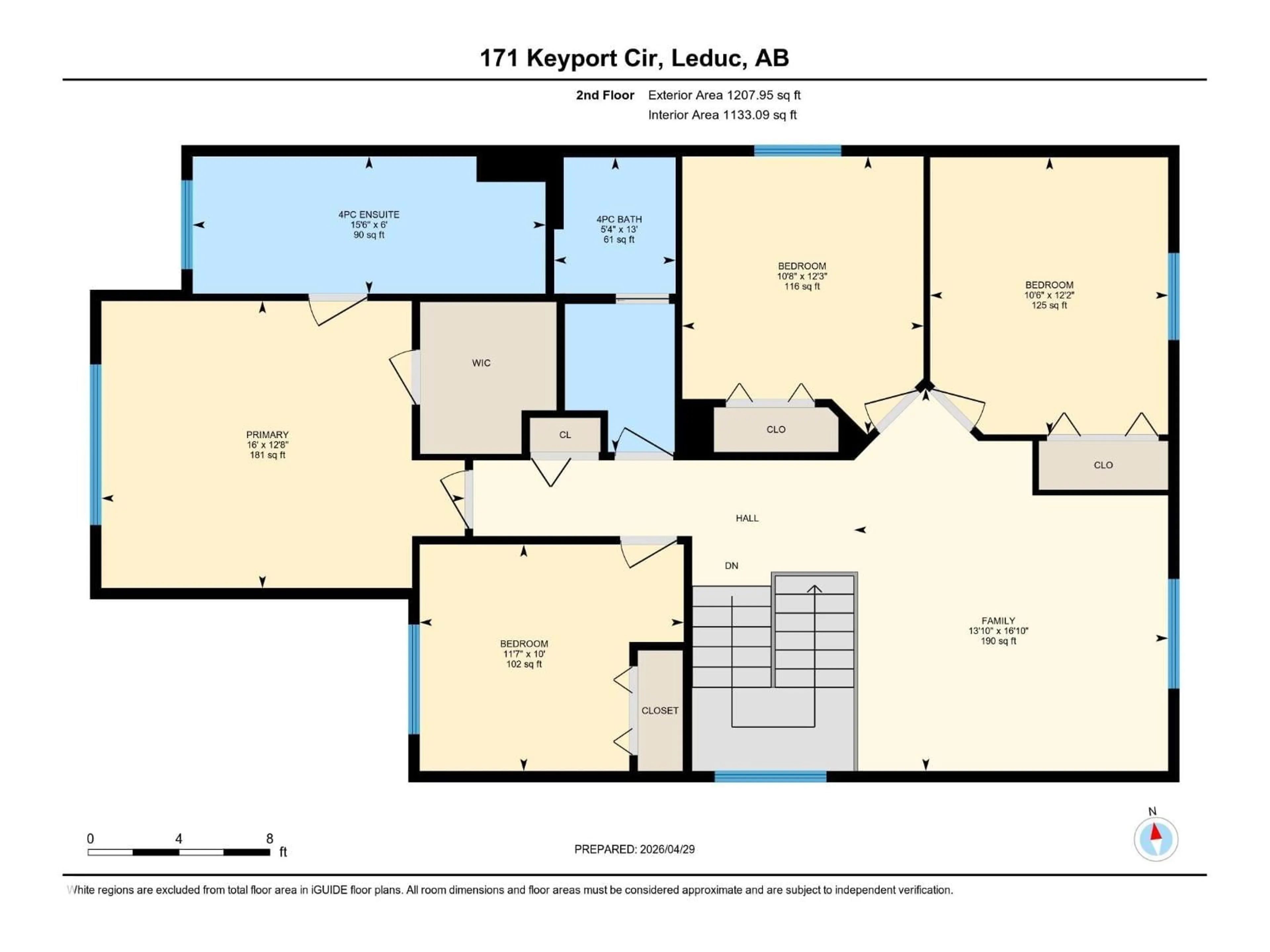 Floor plan for 171 KEYPORT CI, Leduc Alberta T9E0M4