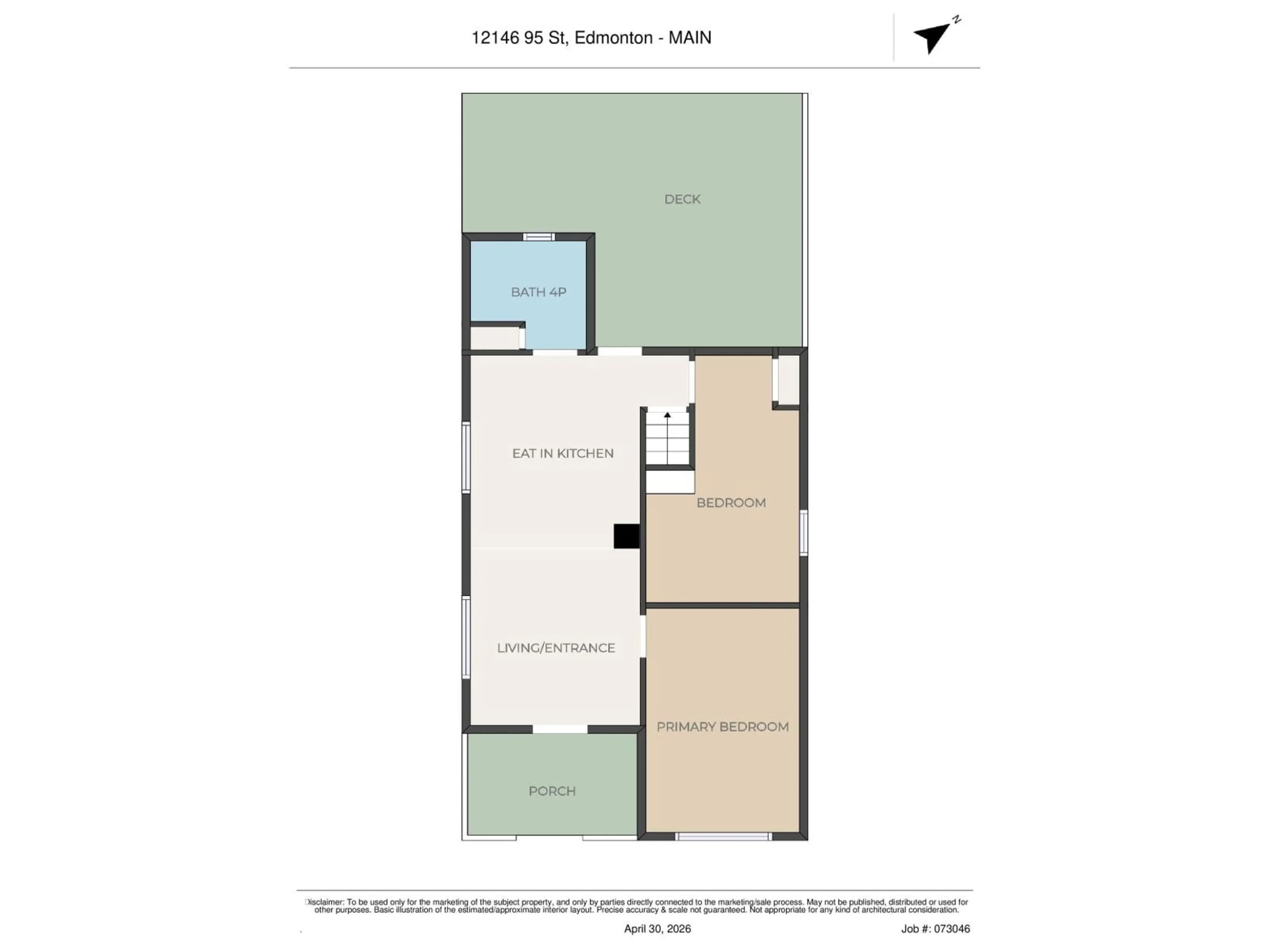 Floor plan for NW - 12146 95 ST, Edmonton Alberta T5G1M8