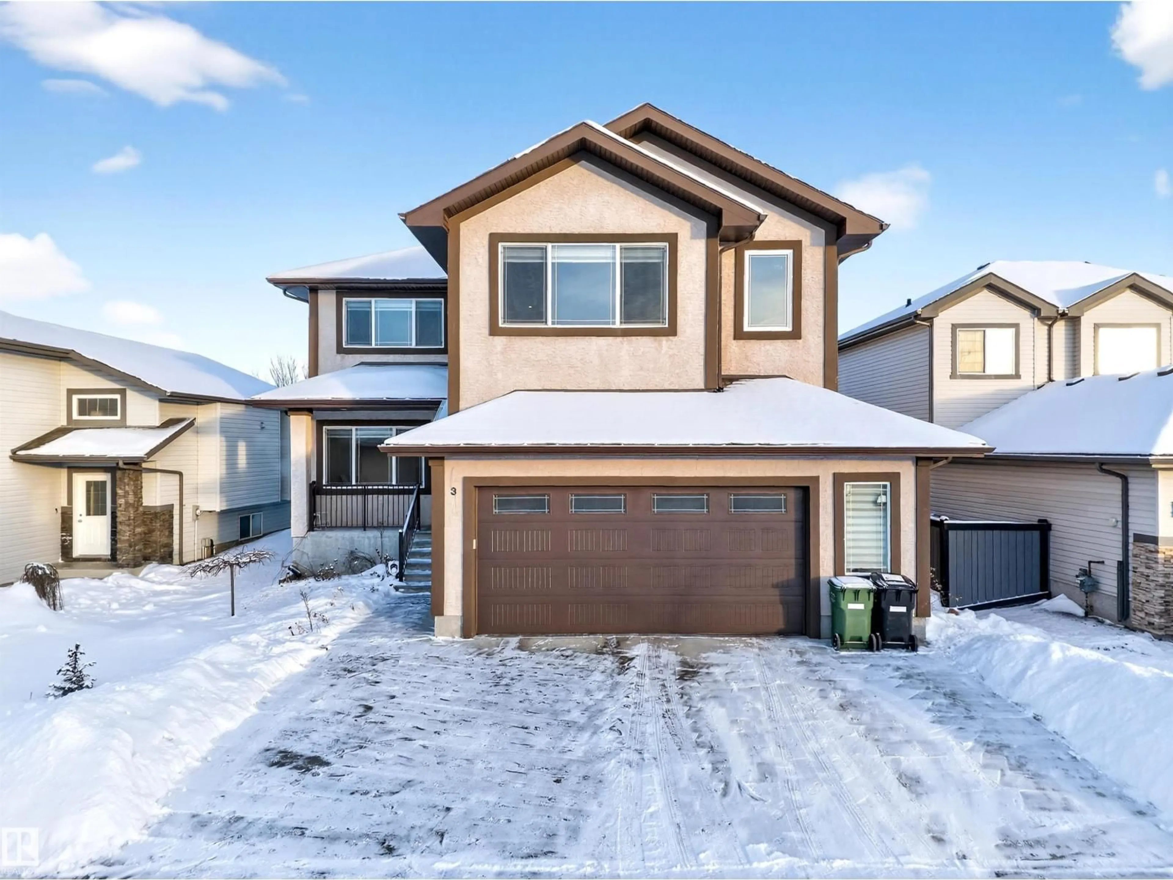 Home with vinyl exterior material, street for 3 SHOREWOOD CR, Leduc Alberta T9E0K9