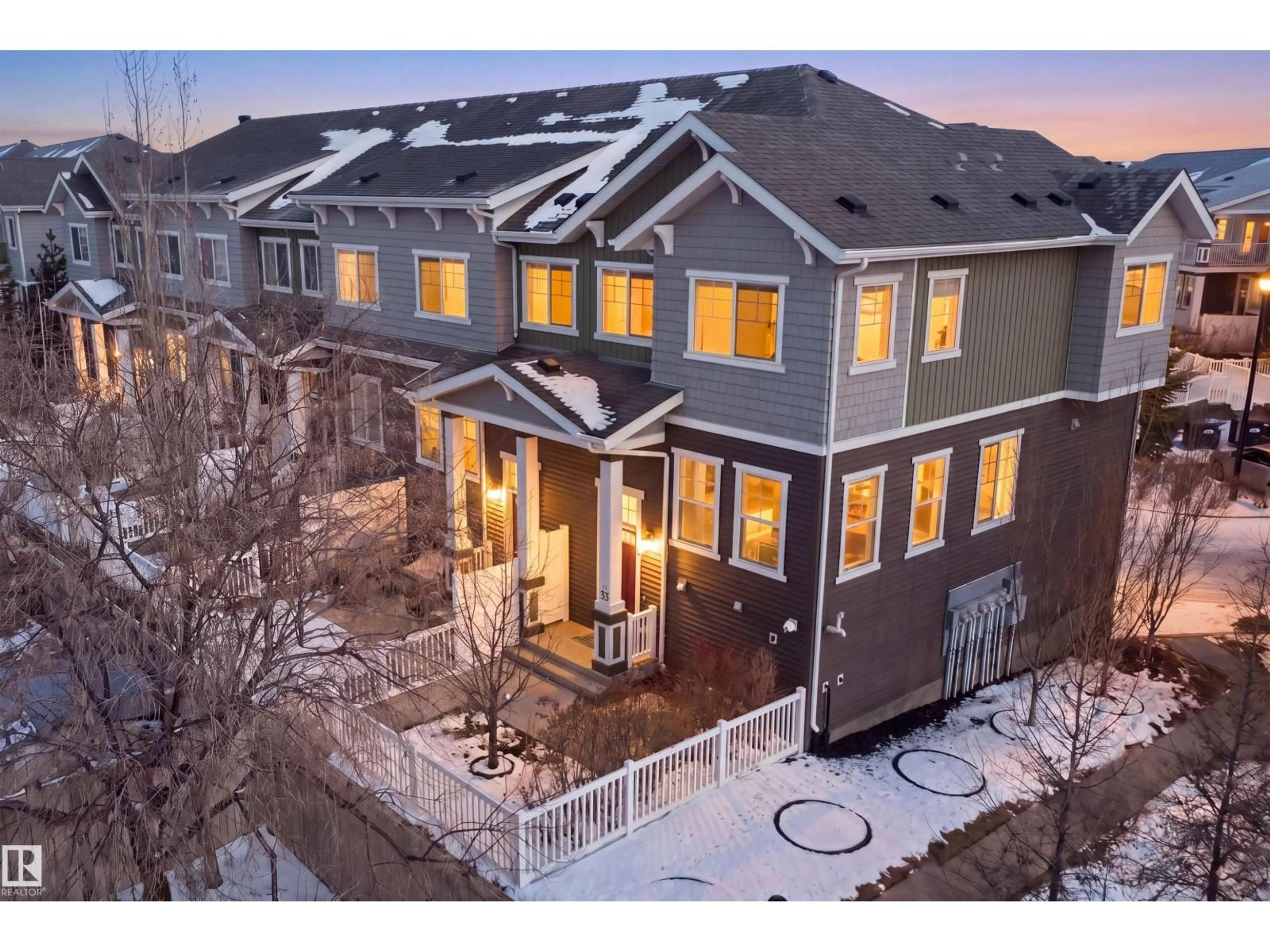 A pic from outside/outdoor area/front of a property/back of a property/a pic from drone, unknown for #33 - 7385 EDGEMONT WY, Edmonton Alberta T6M0R9